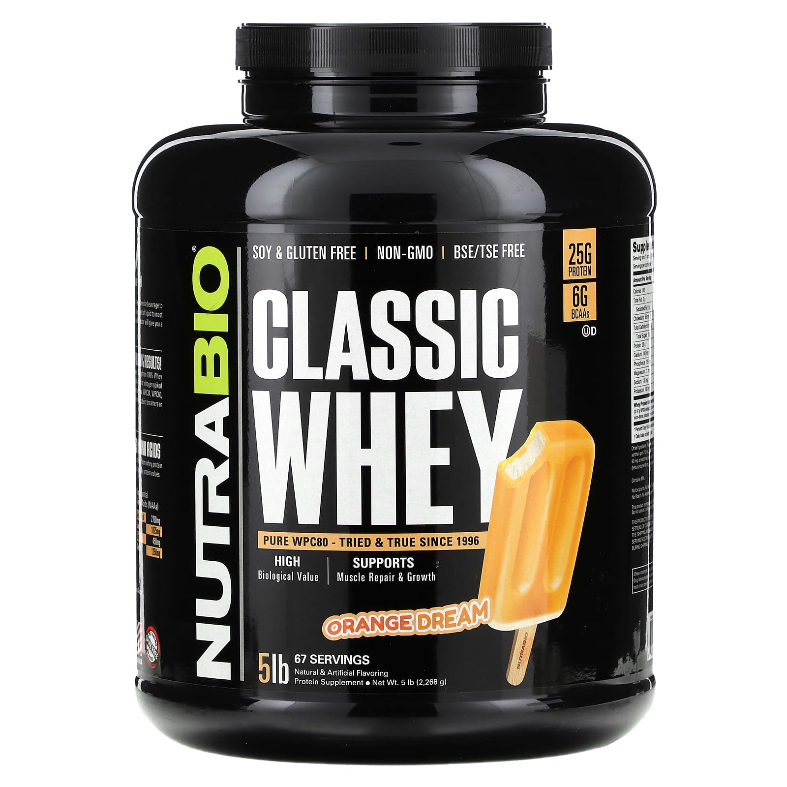 NutraBio Classic Whey Protein Orange Dream 2268 г 5 фунтов 15190₽