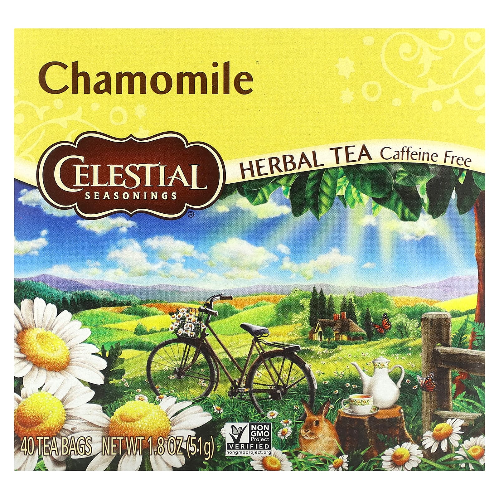 Celestial Seasonings травяной чай ромашка без кофеина 40 чайных пакетиков по 51 г 18 унции 1790₽