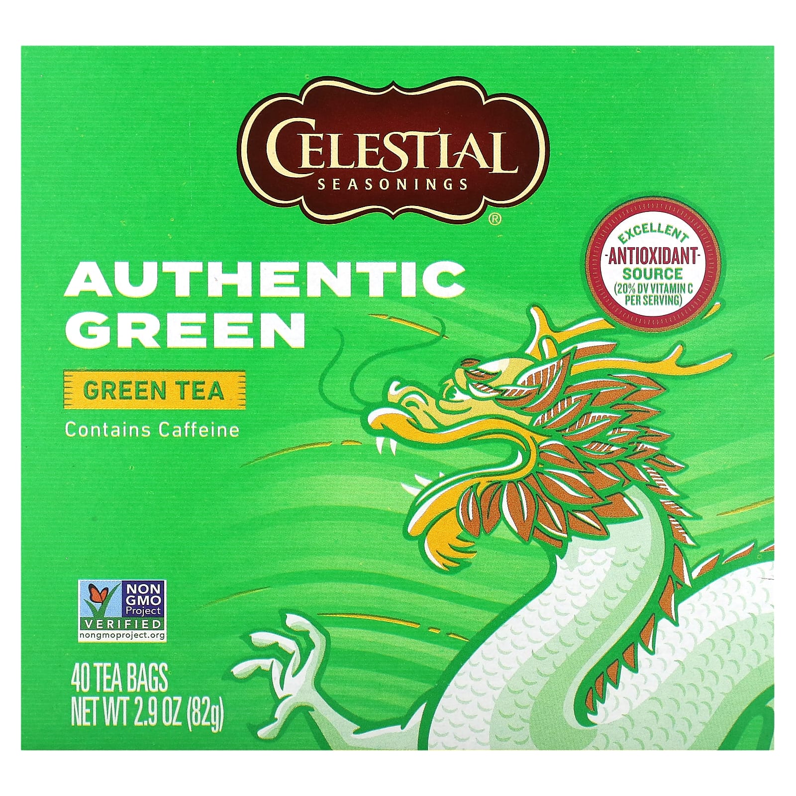 Celestial Seasonings настоящий зеленый чай 40 чайных пакетиков 82 г 29 унции 1790₽