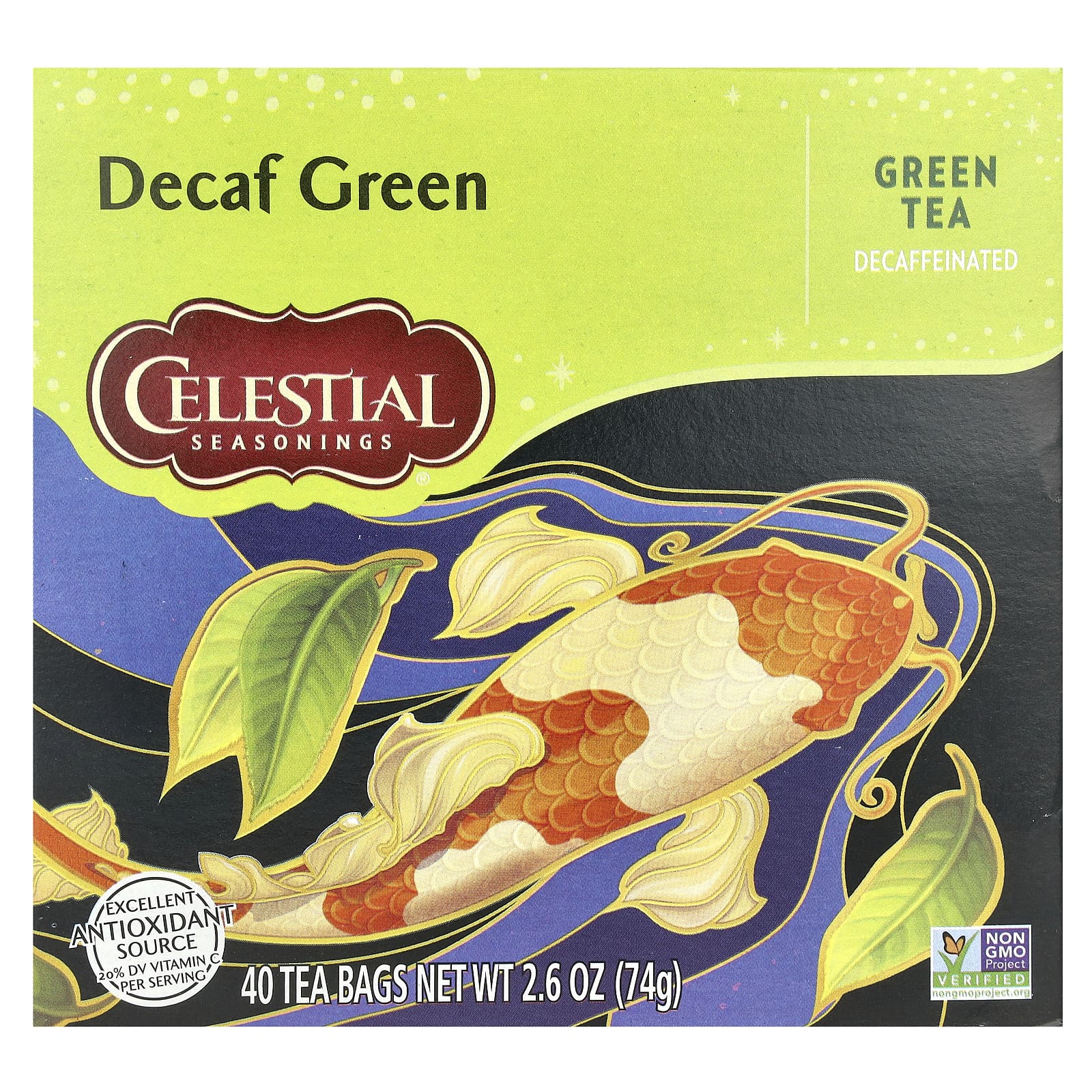 Celestial Seasonings Зеленый чай без кофеина 40 чайных пакетиков 74 г 26 унции 1790₽