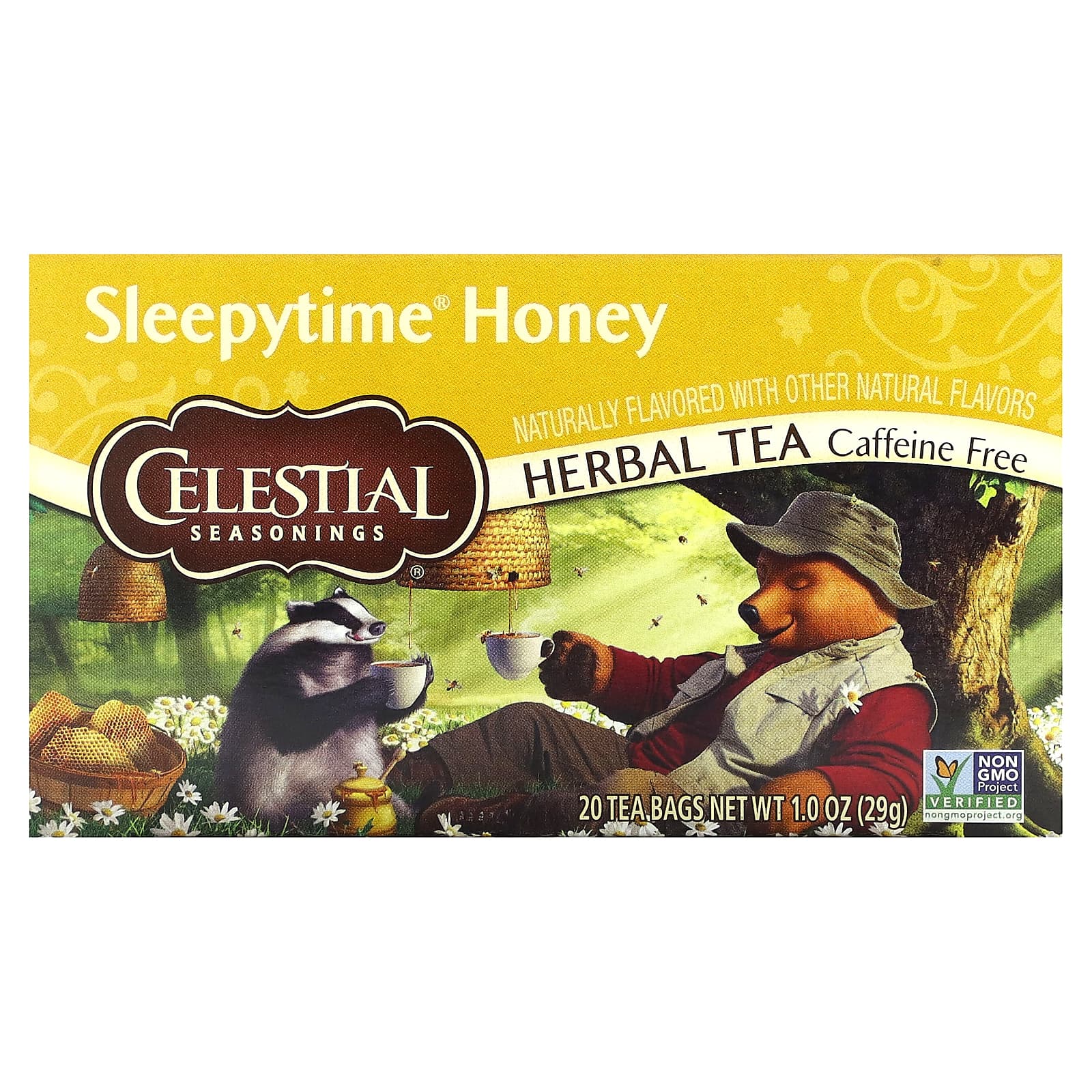 Celestial Seasonings травяной чай для сна с медом без кофеина 20 чайных пакетиков по 29 г 1 унции 1590₽
