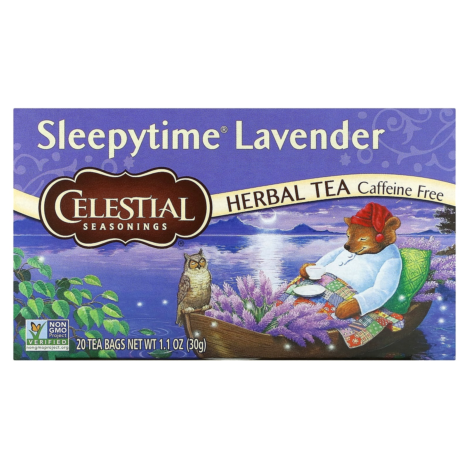 Celestial Seasonings травяной чай для сна лаванда без кофеина 20 чайных пакетиков 30 г 11 унции 1590₽