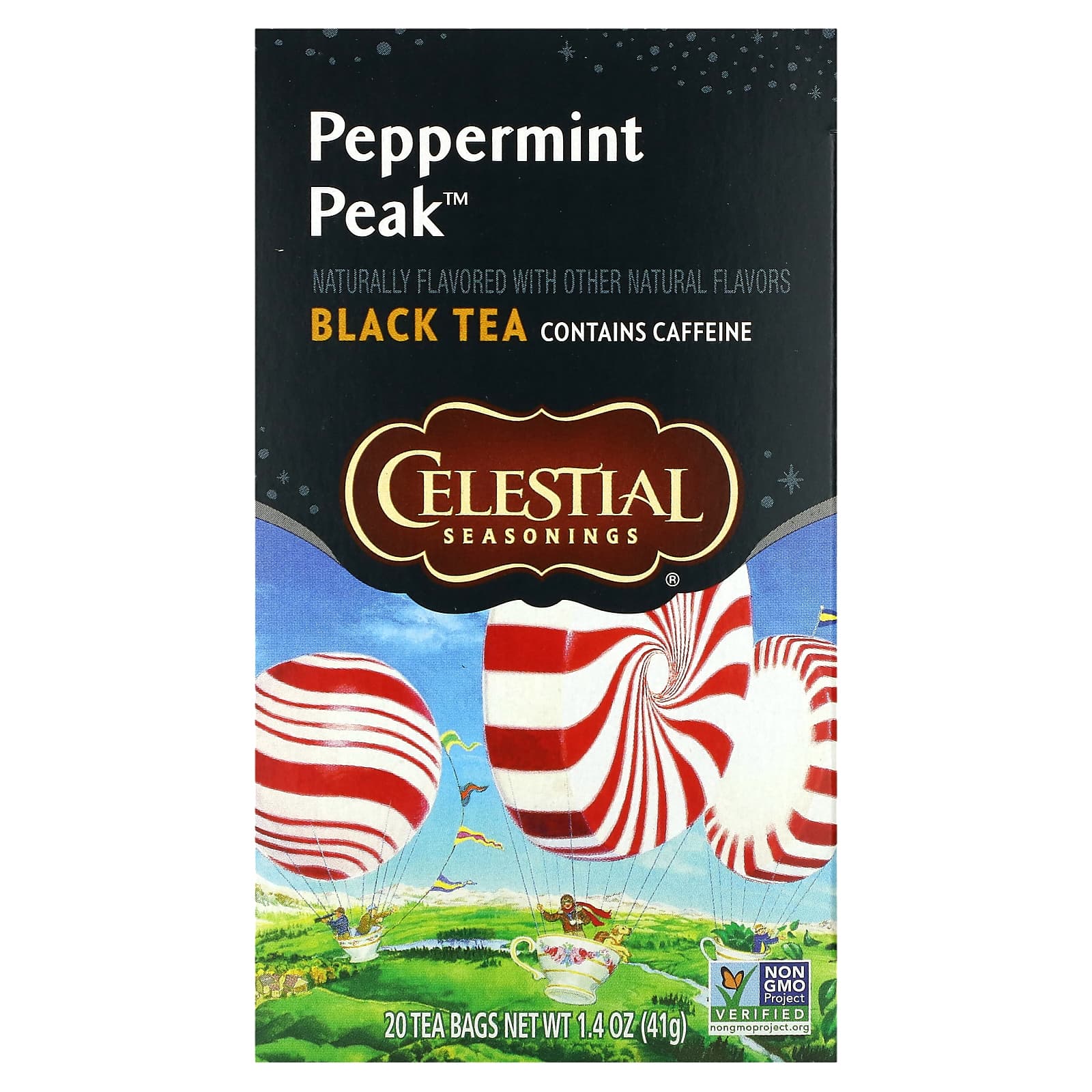 Celestial Seasonings черный чай с перечной мятой 20 чайных пакетиков 41 г 14 унции 1590₽