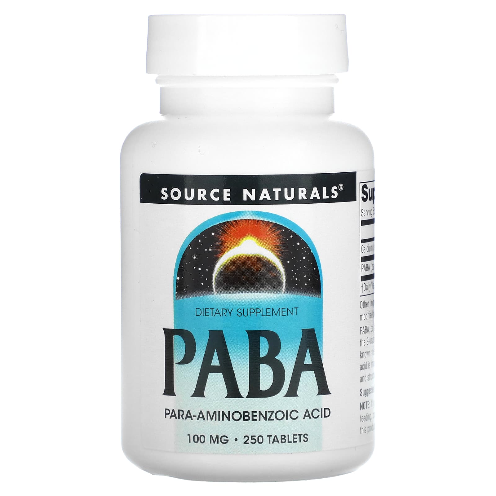 Source Naturals ПАБК 100 мг 250 таблеток 2090₽