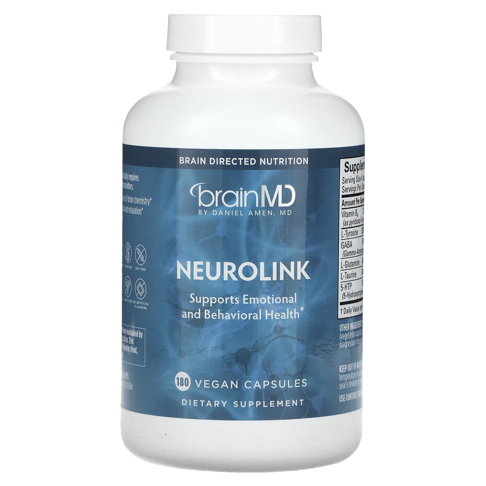 BrainMD Neurolink 180 веганских капсул 7590₽