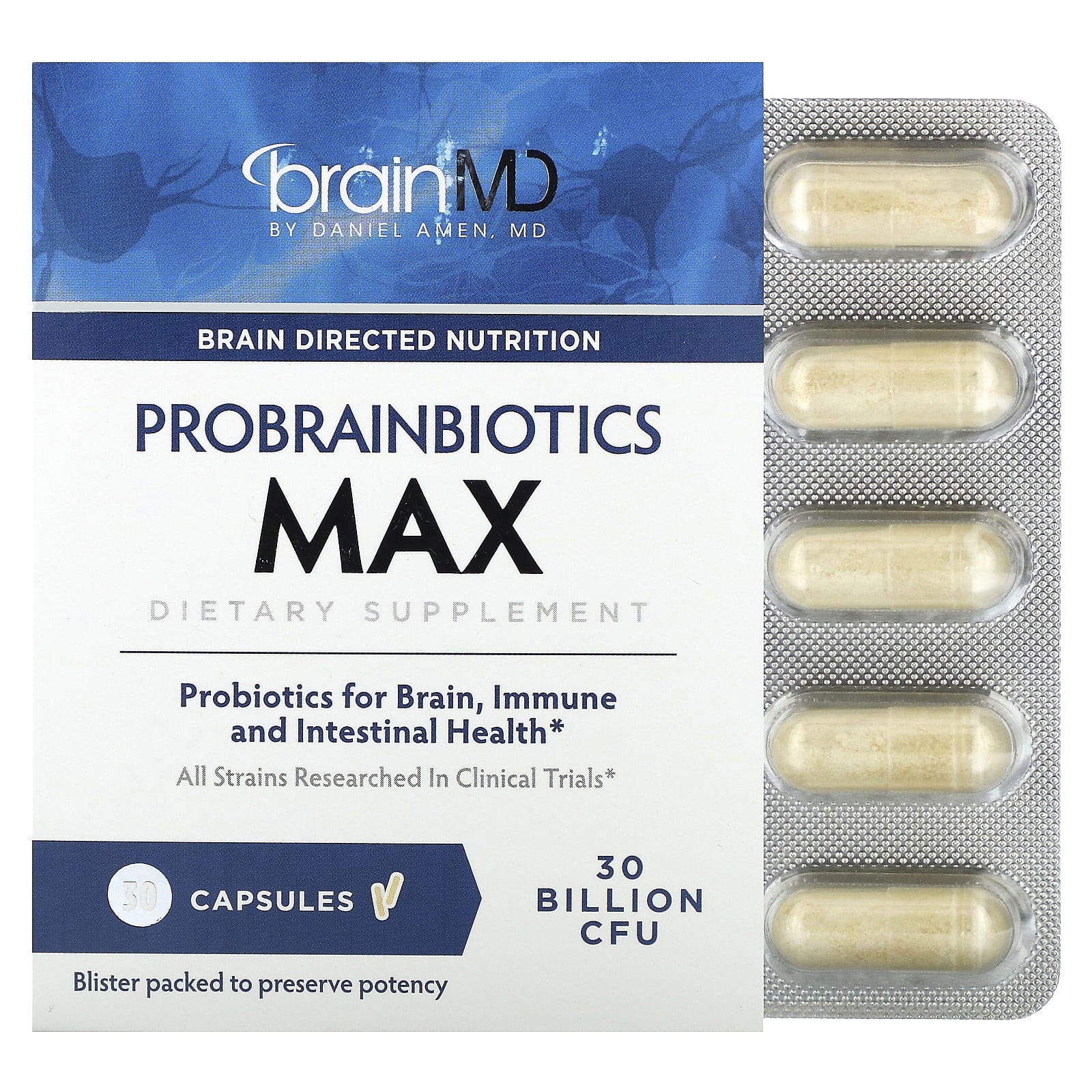 BrainMD Probrainbiotics Max 30 млрд КОЕ 30 капсул 9290₽