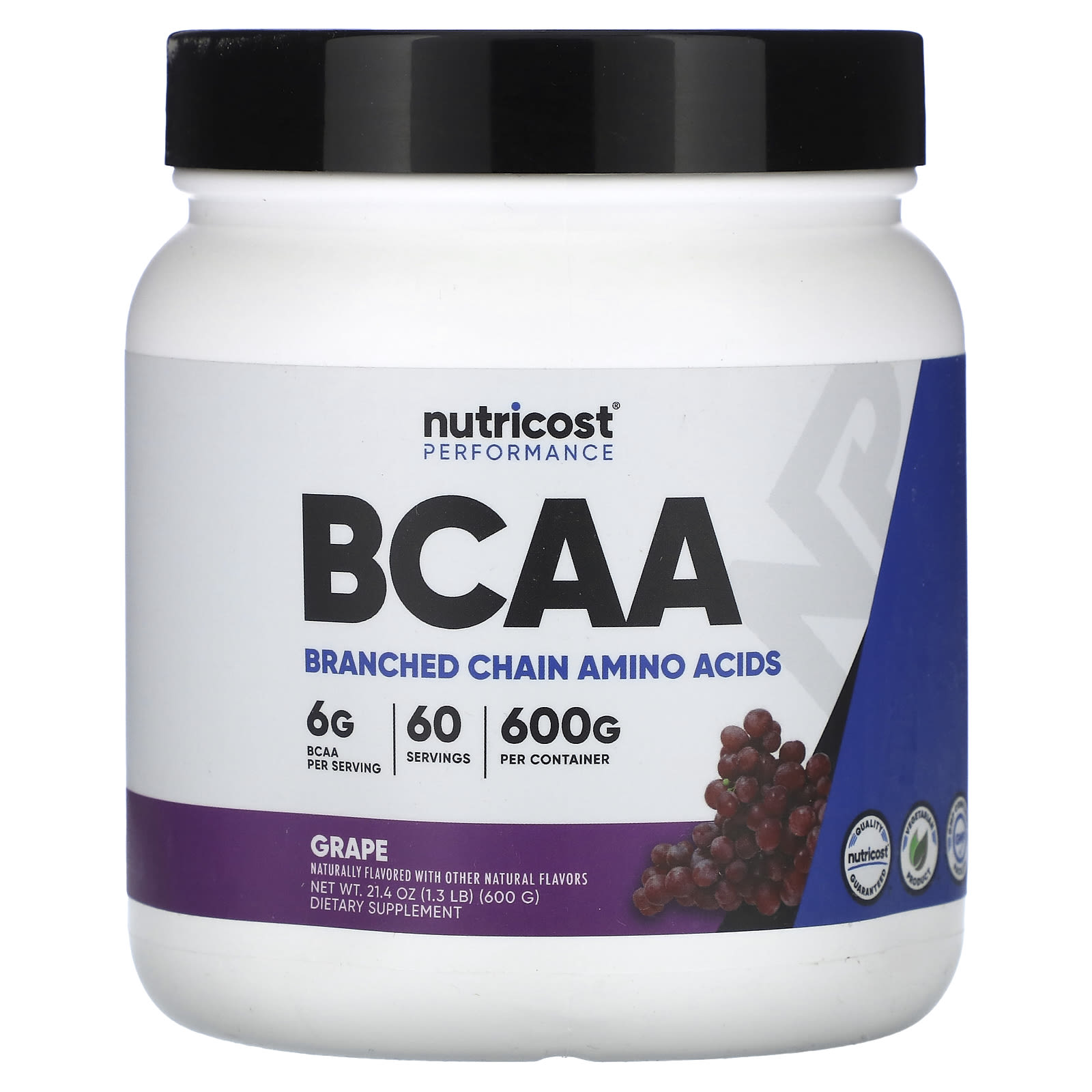 Nutricost Performance BCAA со вкусом винограда 600 г 13 фунта 5290₽