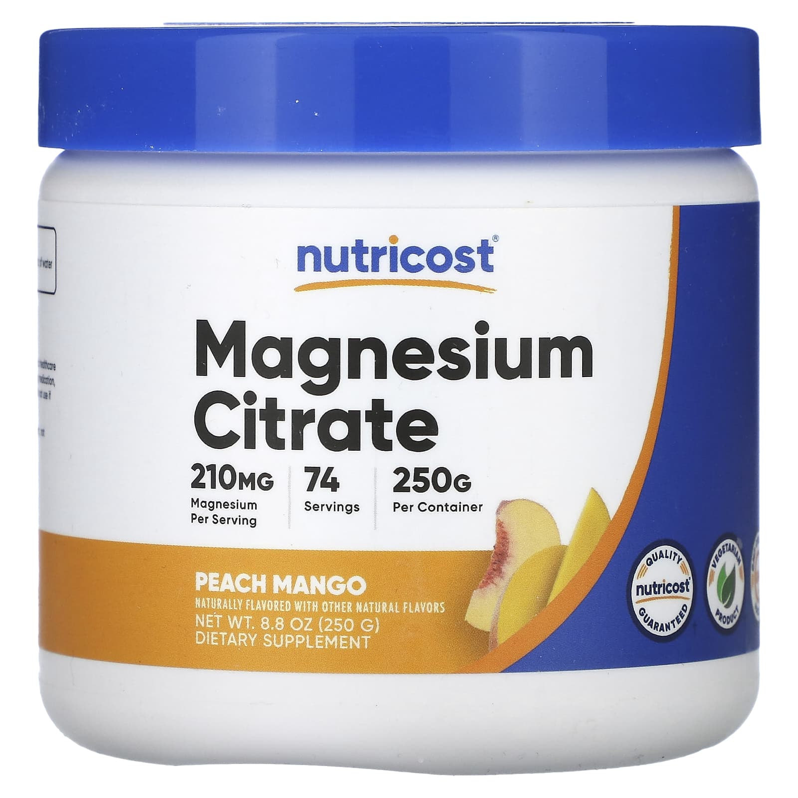 Nutricost цитрат магния персик и манго 250 г 88 унции 2990₽