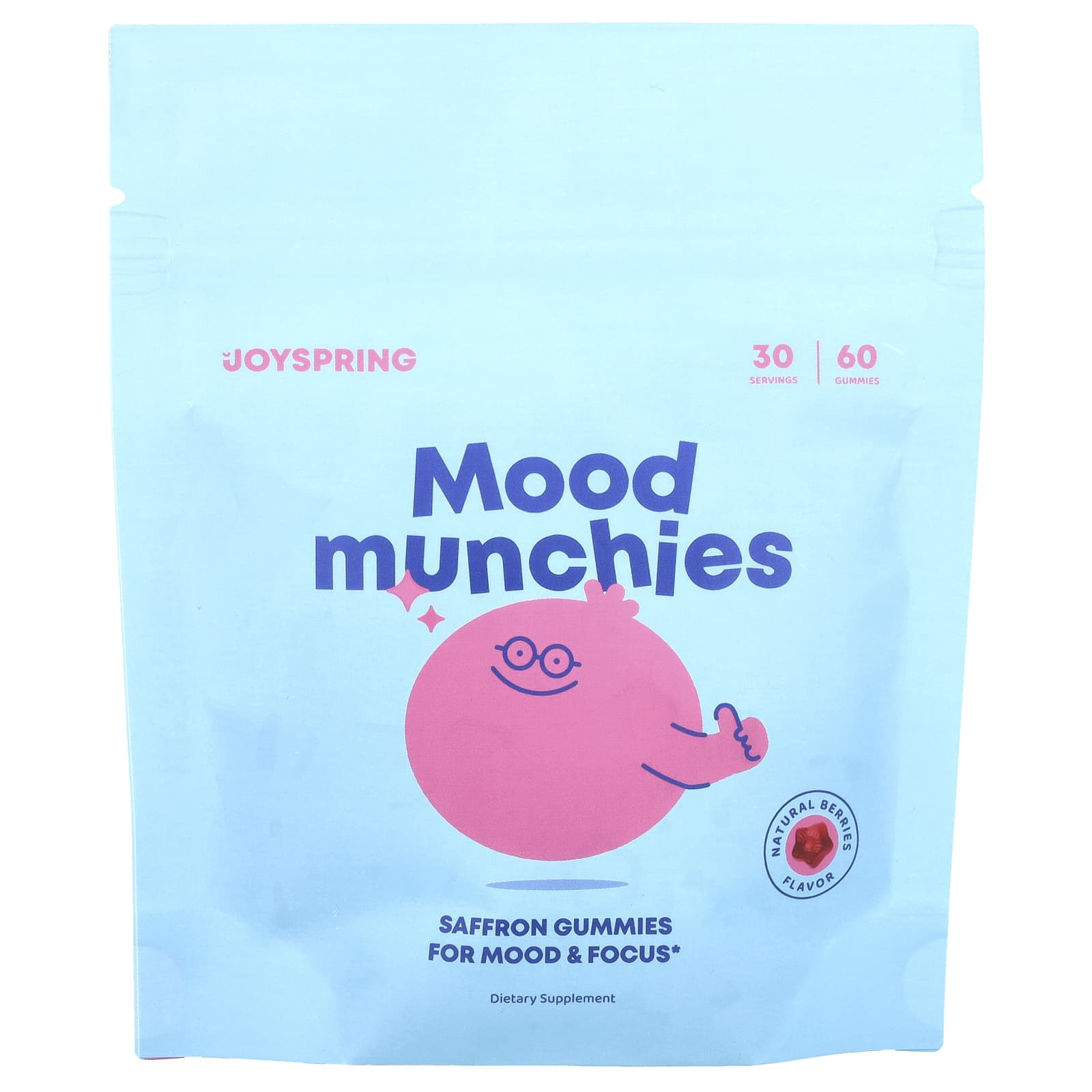 JoySpring Mood Munchies натуральное ягодное ассорти 60 жевательных таблеток 4390₽