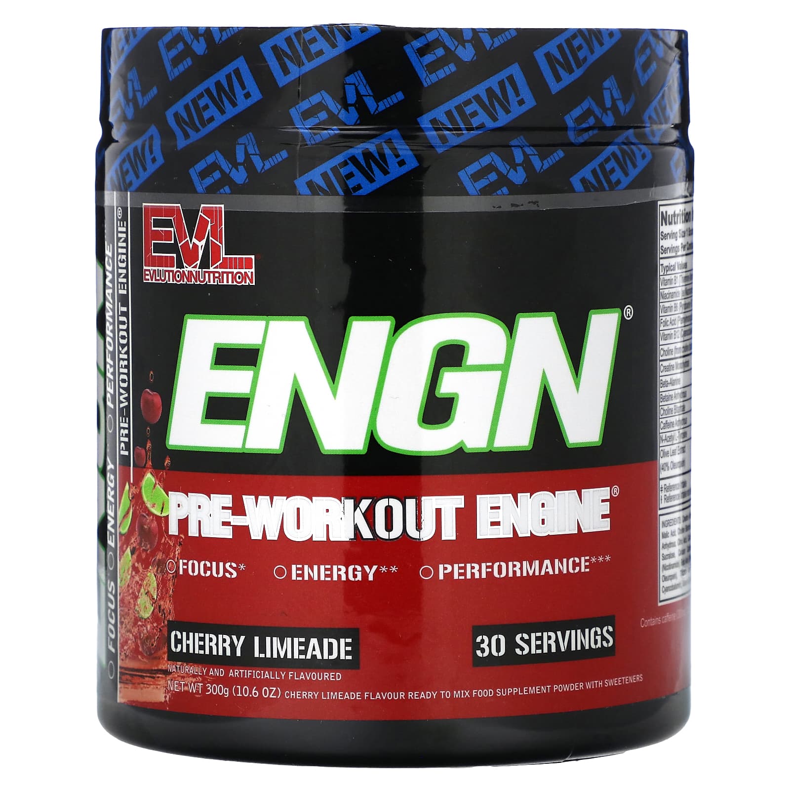 EVLution Nutrition ENGN предтренировочный комплекс со вкусом вишневого лаймада 300 г 106 унции 2890₽