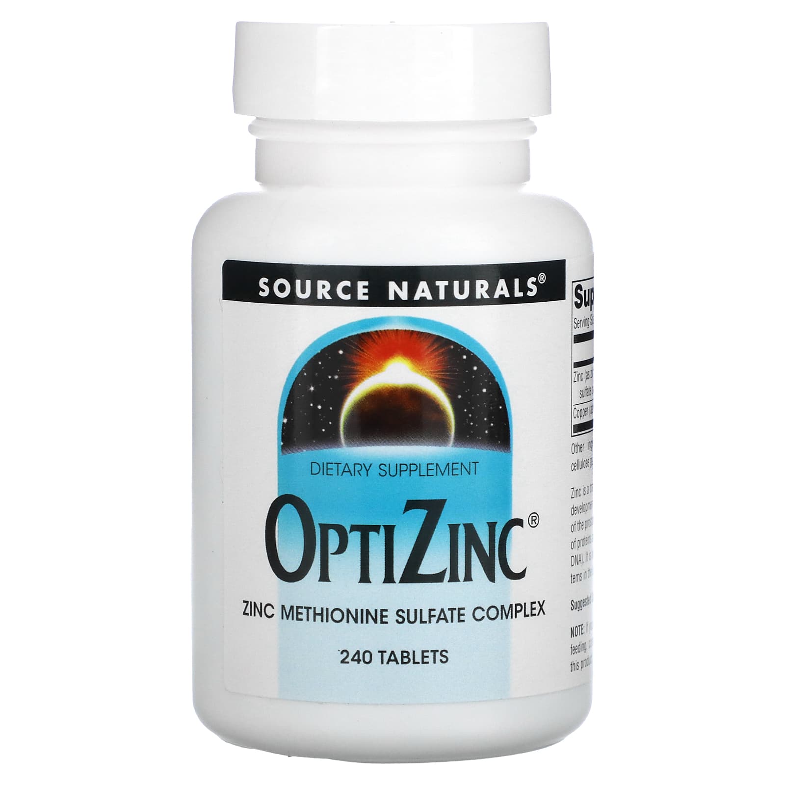 Source Naturals OptiZinc цинк 240 таблеток 3890₽
