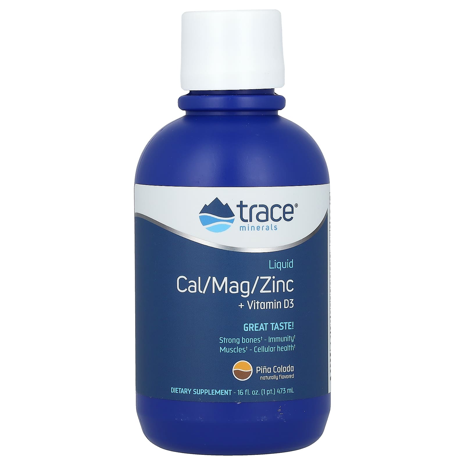 Trace Minerals Liquid Cal Mag Zinc Vitamin D3 Pia Colada 473 мл 16 жидк Унций 4590₽