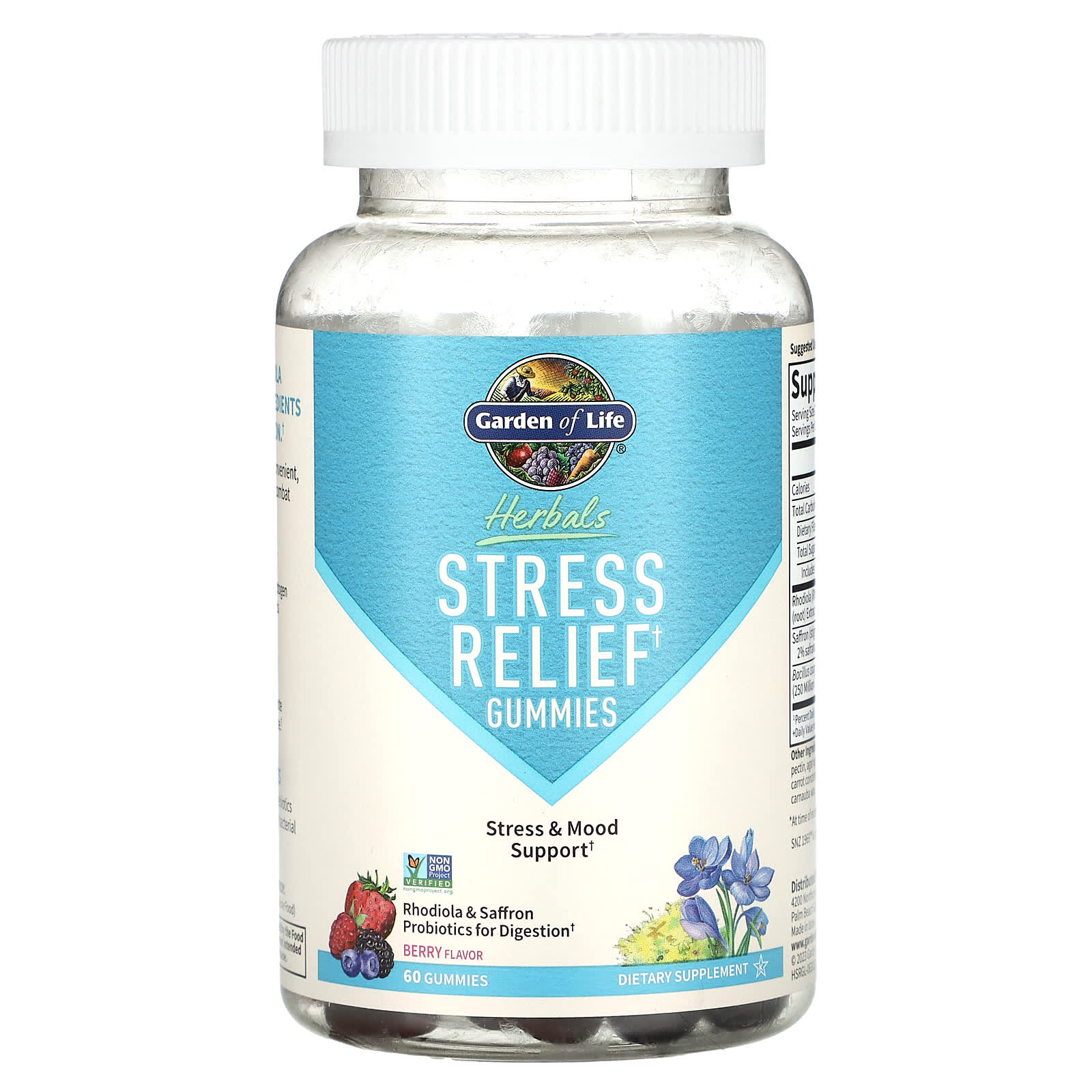 Garden of Life Herbals жевательные таблетки для снятия стресса со вкусом ягод 60 жевательных таблеток 4590₽