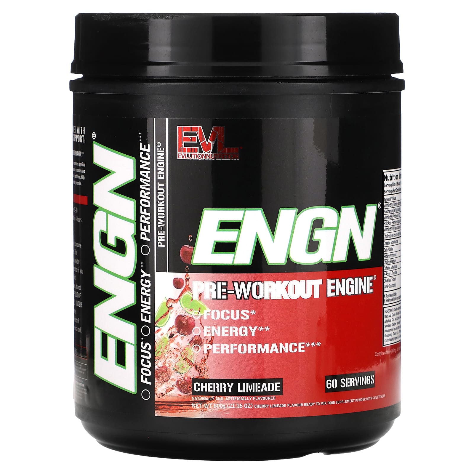EVLution Nutrition ENGN предтренировочный комплекс со вкусом вишневого лаймада 600 г 2116 унции 4390₽