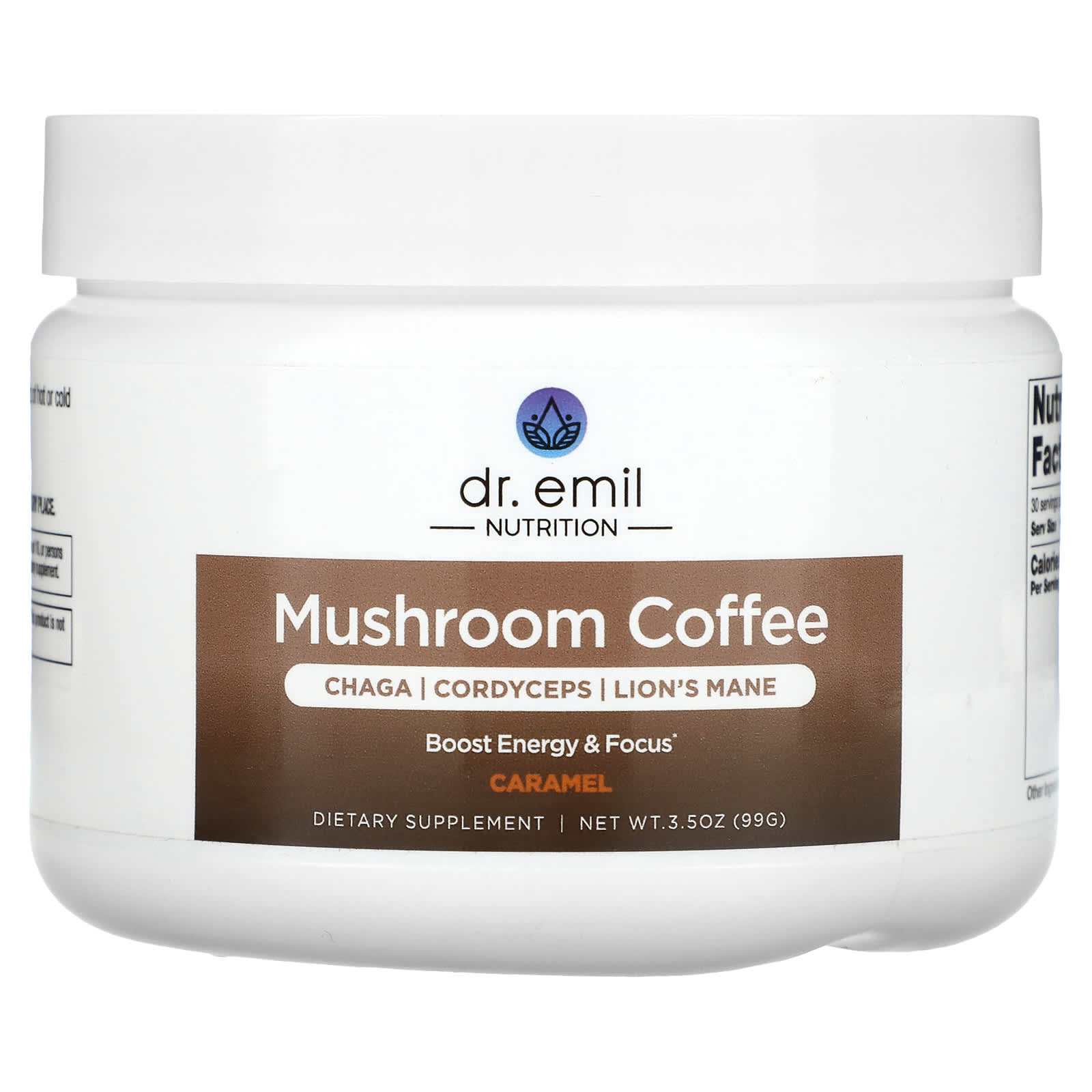 Dr Emil Nutrition грибной кофе карамель 99 г 35 унции 4790₽