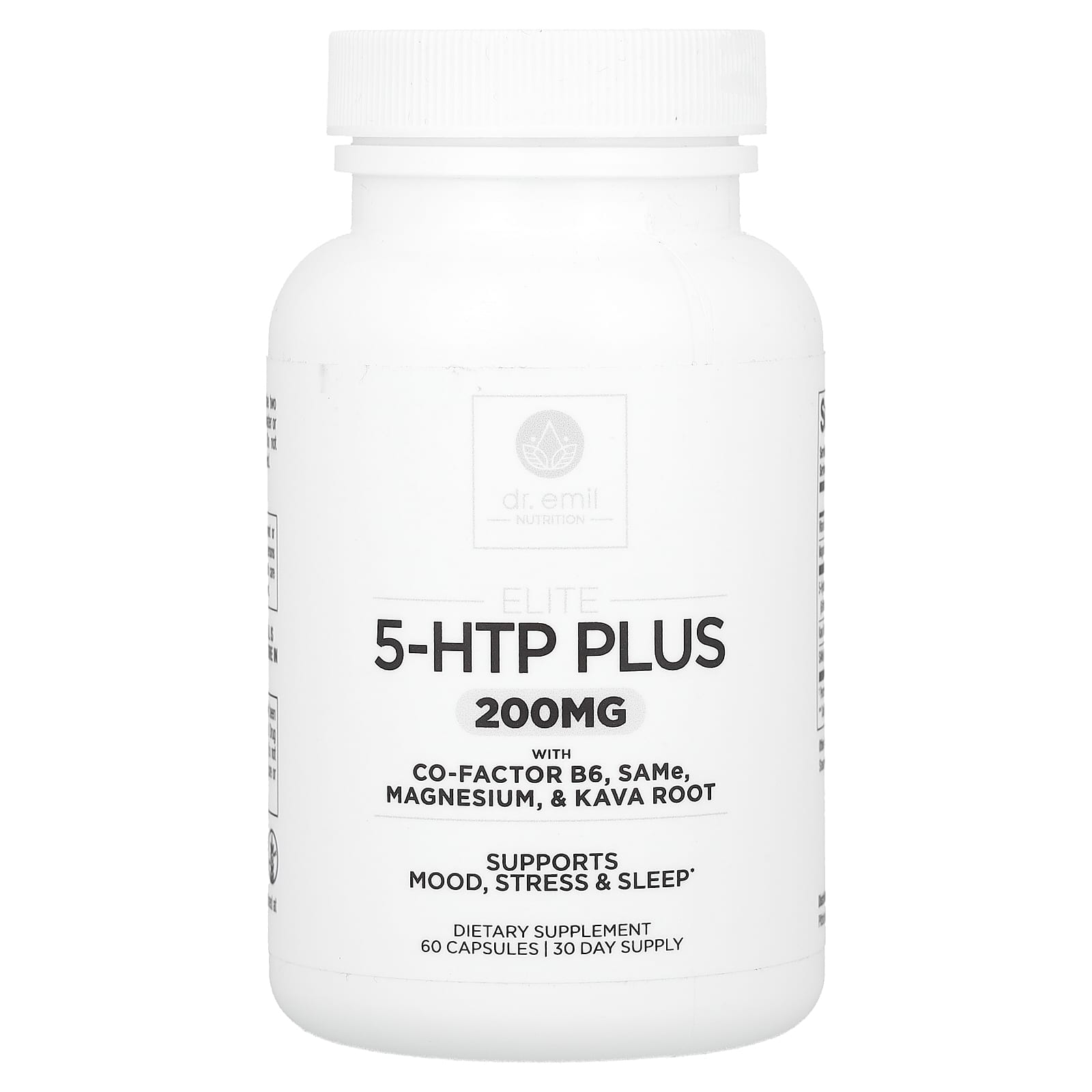Dr Emil Nutrition Elite 5-HTP Plus с кофактором B6 SAMe магнием и корнем кава 200 мг 60 капсул 100 мг в 1 капсуле 5690₽