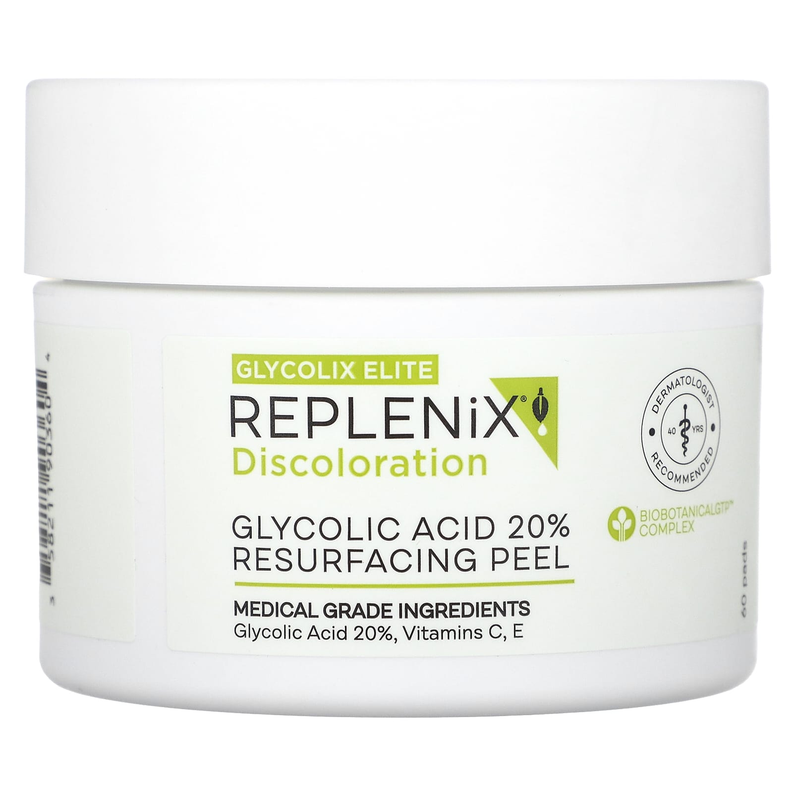 Replenix Discoloration Glycolix Elite восстанавливающий пилинг с 20 гликолевой кислотой 60 шт 5590₽