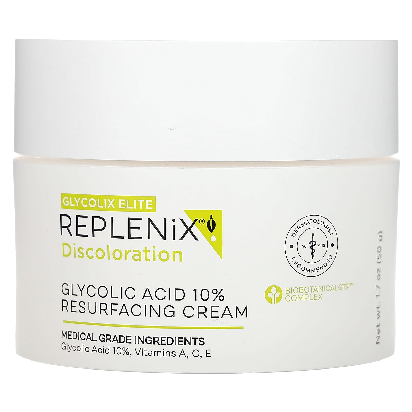 Replenix Discoloration обновляющий крем с 10 гликолевой кислотой без отдушки 50 г 17 унции 6490₽