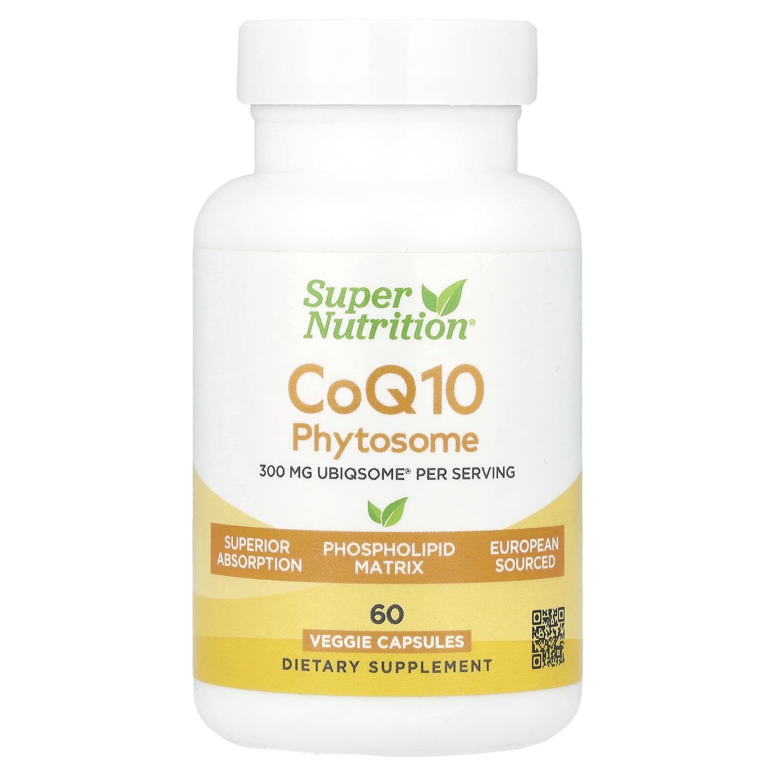 Super Nutrition Фитосома коэнзима Q10 300 мг 60 растительных капсул 3990₽