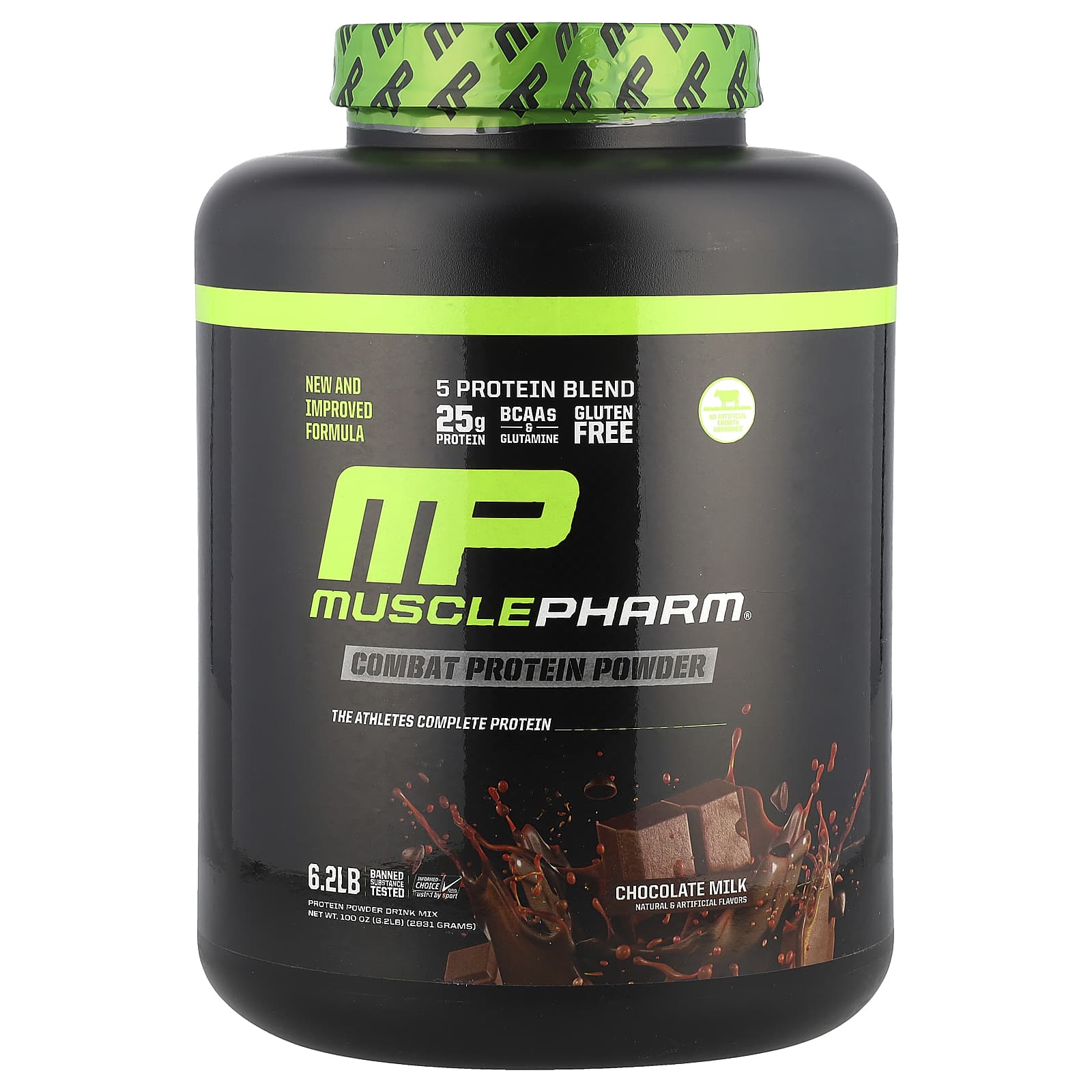 MusclePharm Combat Protein протеиновый порошок со вкусом шоколадного молока 2831 г 62 фунта 18990₽