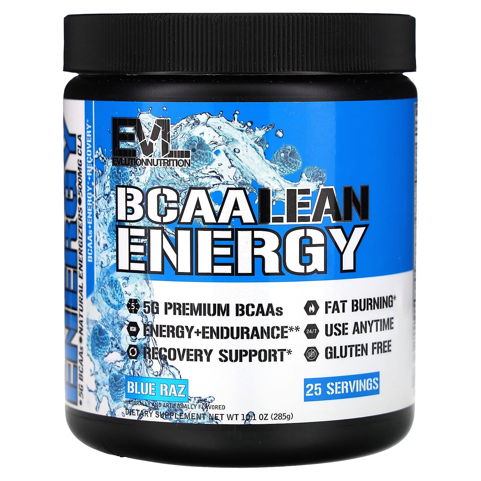 EVLution Nutrition BCAA Lean Energy со вкусом голубой малины 285 г 101 унции 2290₽