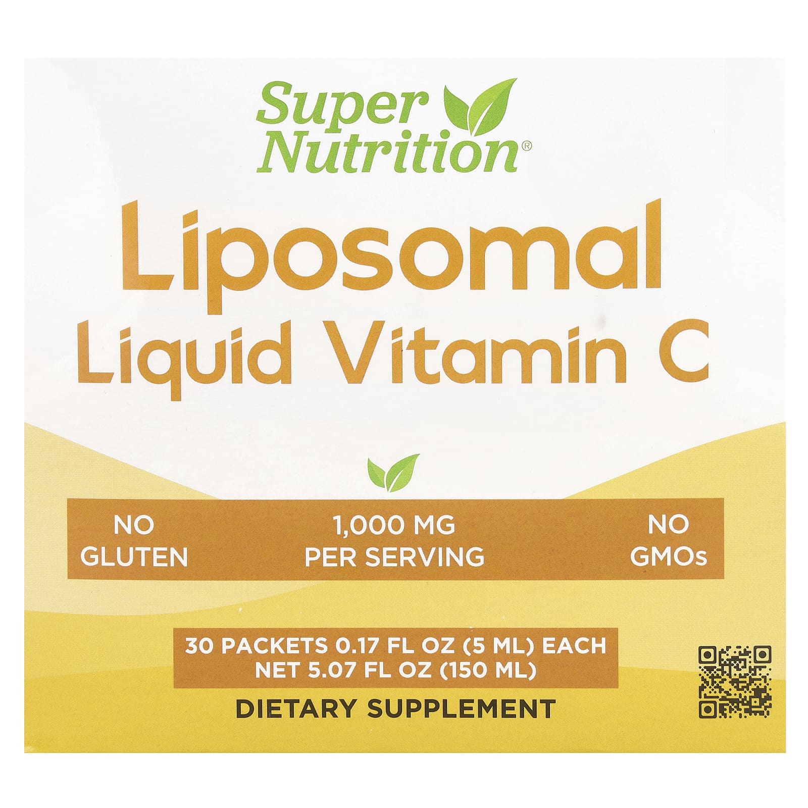 Super Nutrition липосомальный витамин C в жидкой форме без добавок 1000 мг 30 пакетиков по 5 мл 017 жидк унции 6790₽