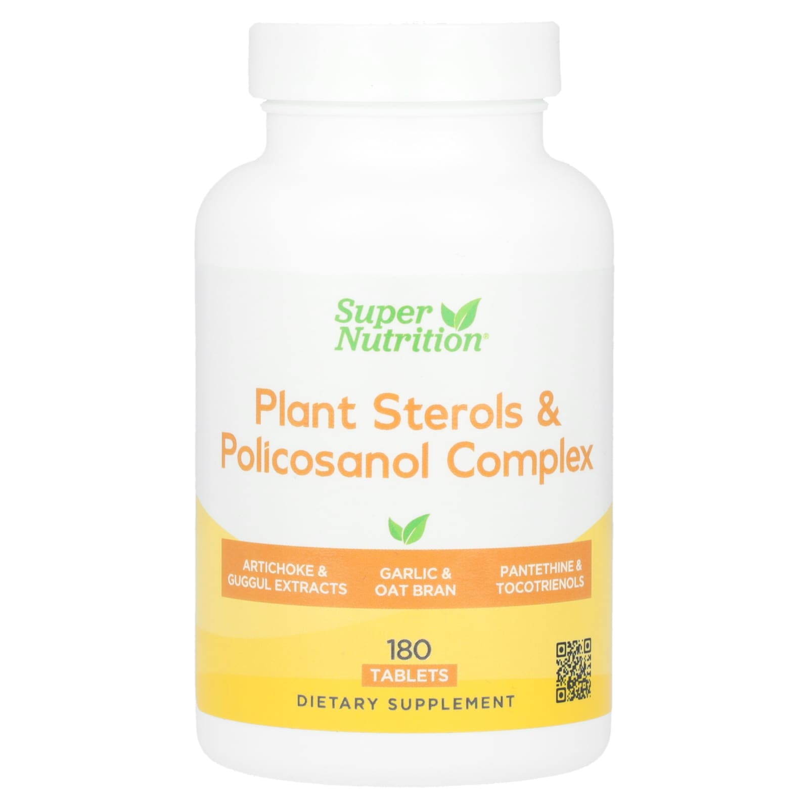 Super Nutrition, Plant Sterols - Policosanol Complex, 180 Tablets