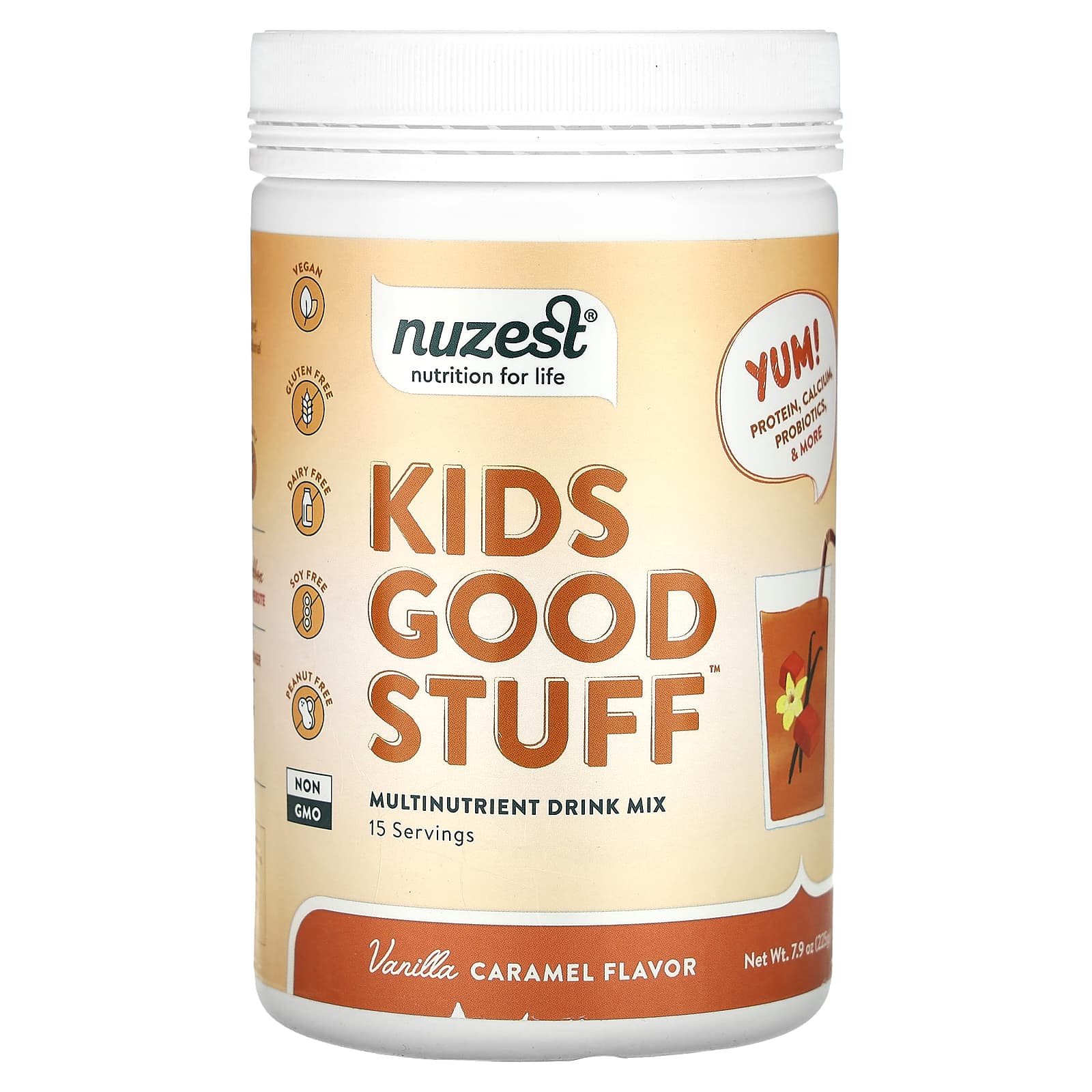 Nuzest Kids Good Stuff мультинутриентная смесь для приготовления напитка ваниль и карамель 225 г 79 унции 5590₽
