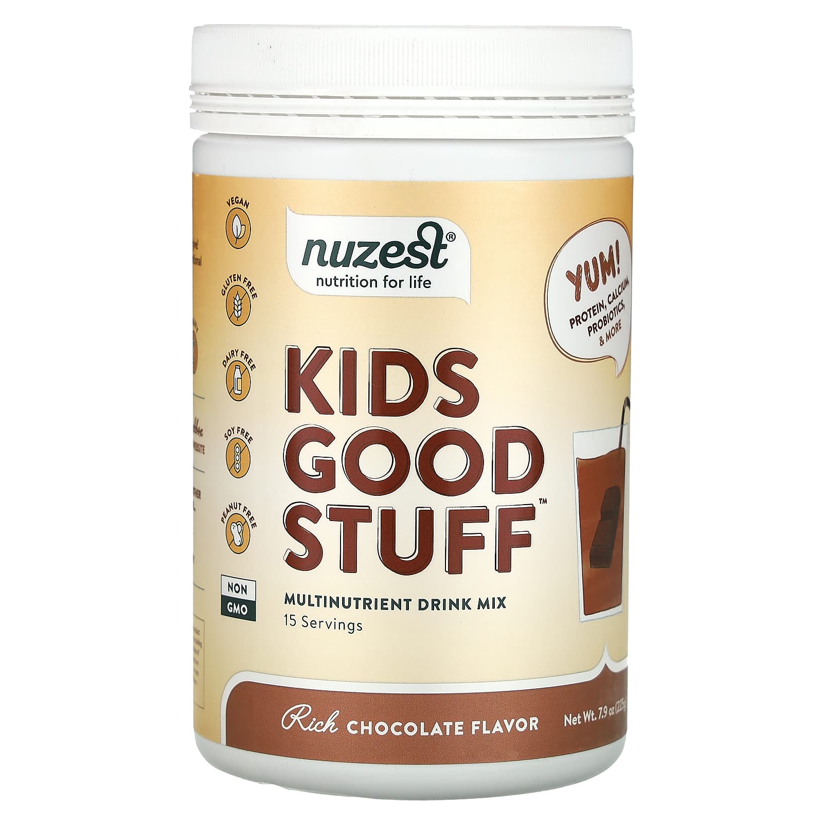 Nuzest Kids Good Stuff мультинутриентная смесь для приготовления напитка с насыщенным шоколадным вкусом 225 г 79 унции 6690₽