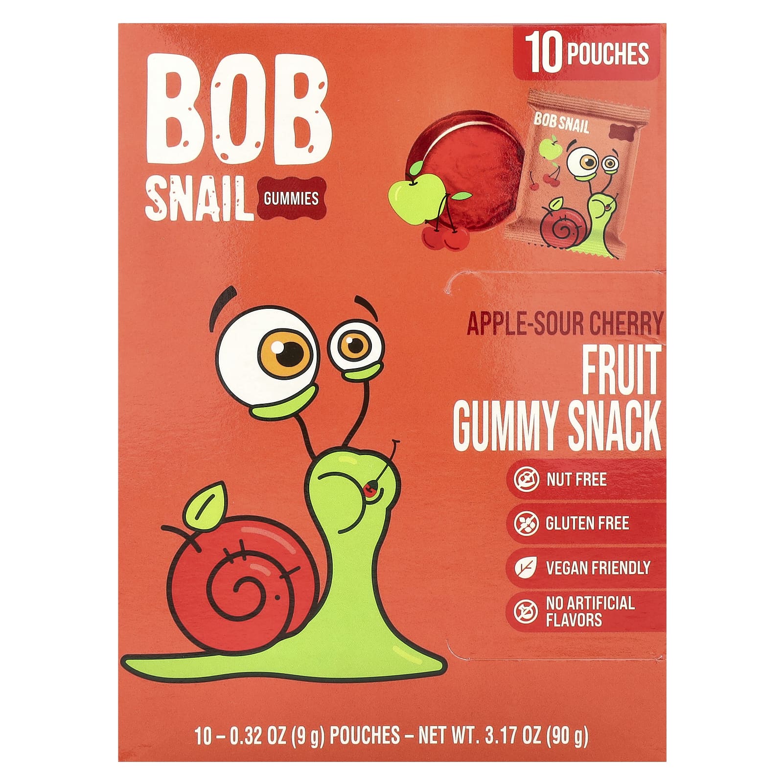 Bob Snail фруктовое желе яблоко и вишня 10 шт 90 г 1490₽
