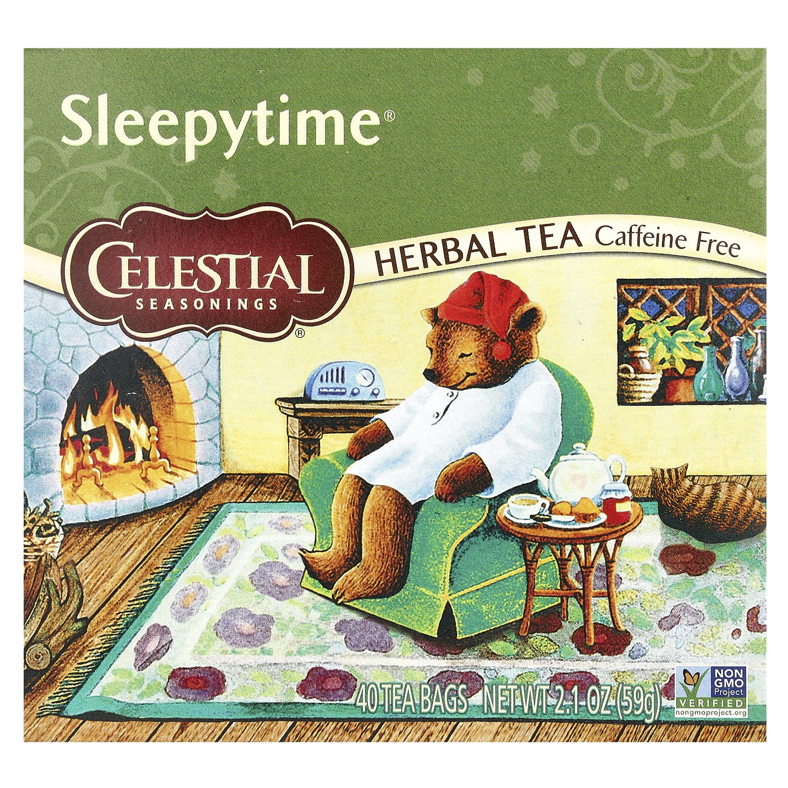 Celestial Seasonings Sleepytime травяной чай без кофеина 40 чайных пакетиков 59 г 21 унции 1790₽