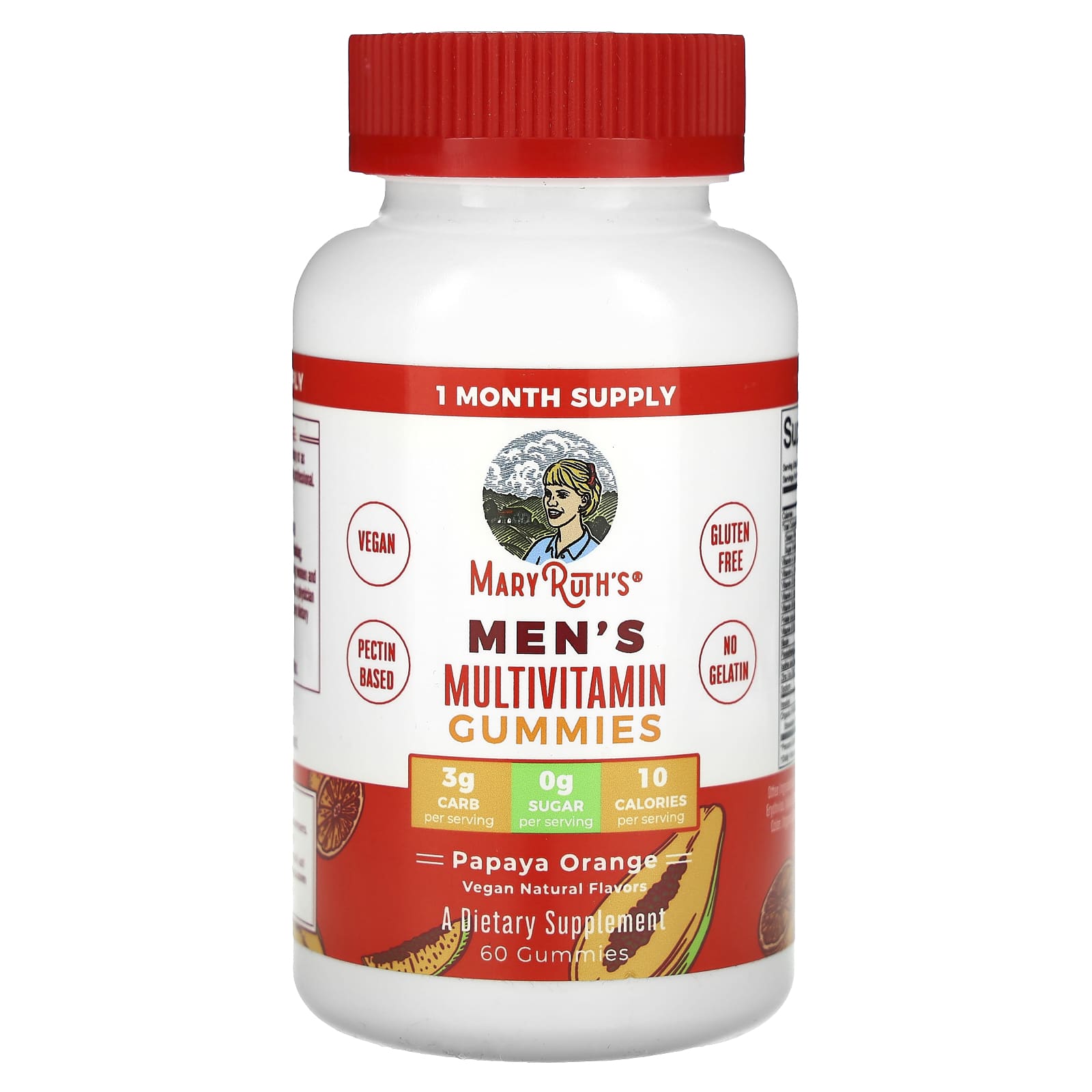 MaryRuths жевательные мультивитамины для мужчин со вкусом папайи и апельсина 60 жевательных таблеток 4190₽