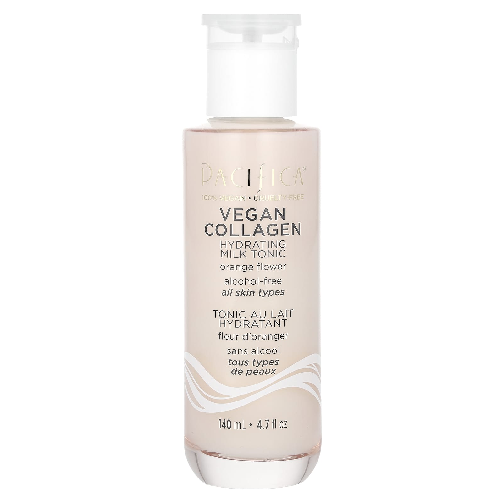 Pacifica веганский коллаген увлажняющий молочный тоник цветы апельсина без спирта 140 мл 47 жидк унции 3390₽
