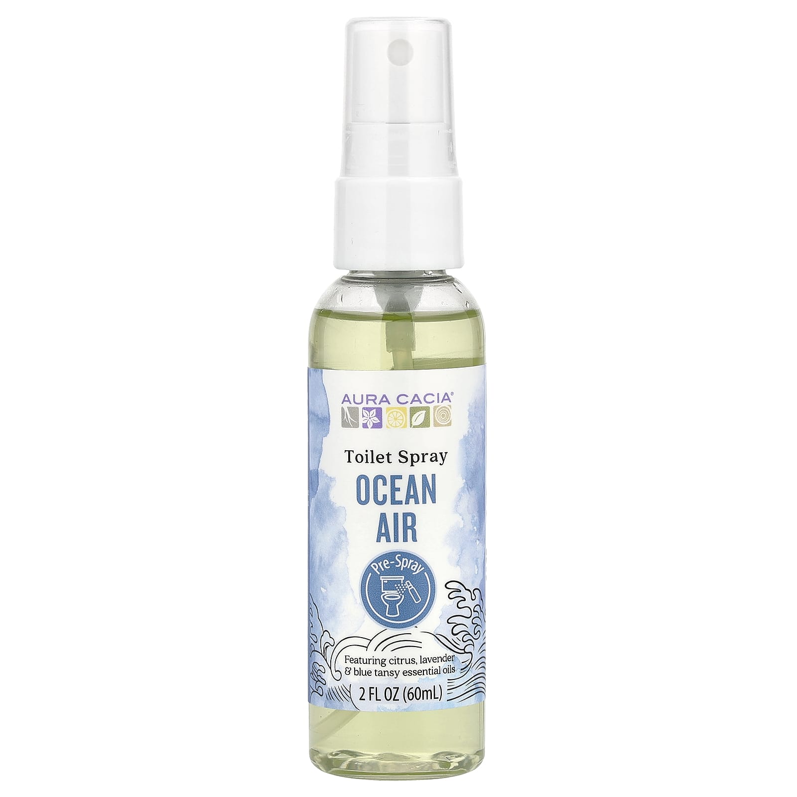 Aura Cacia спрей для туалета Ocean Air 60 мл 2 жидк унции 1790₽