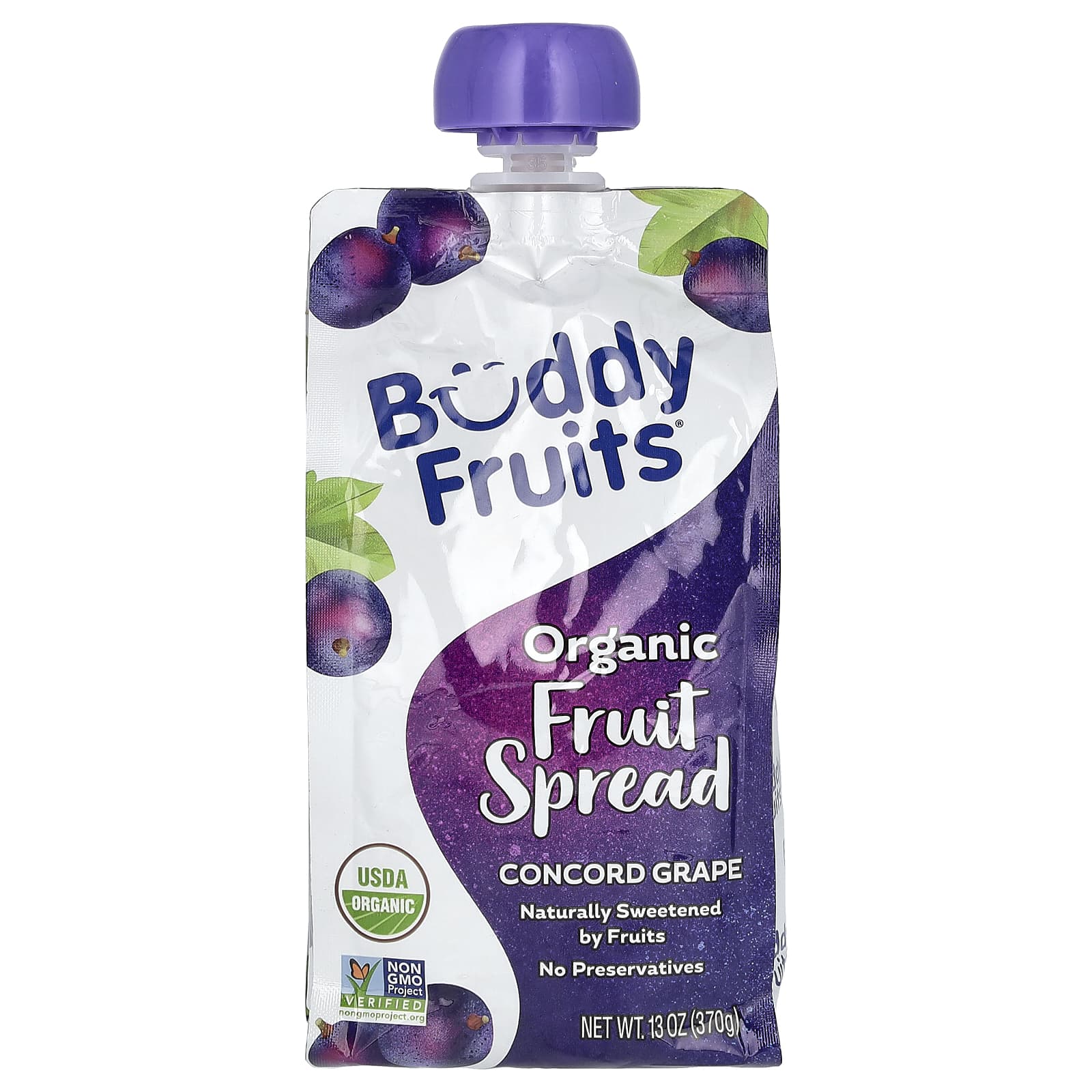 Buddy Fruits органическая фруктовая паста виноград сорта конкорд 370 г 13 унций 1690₽
