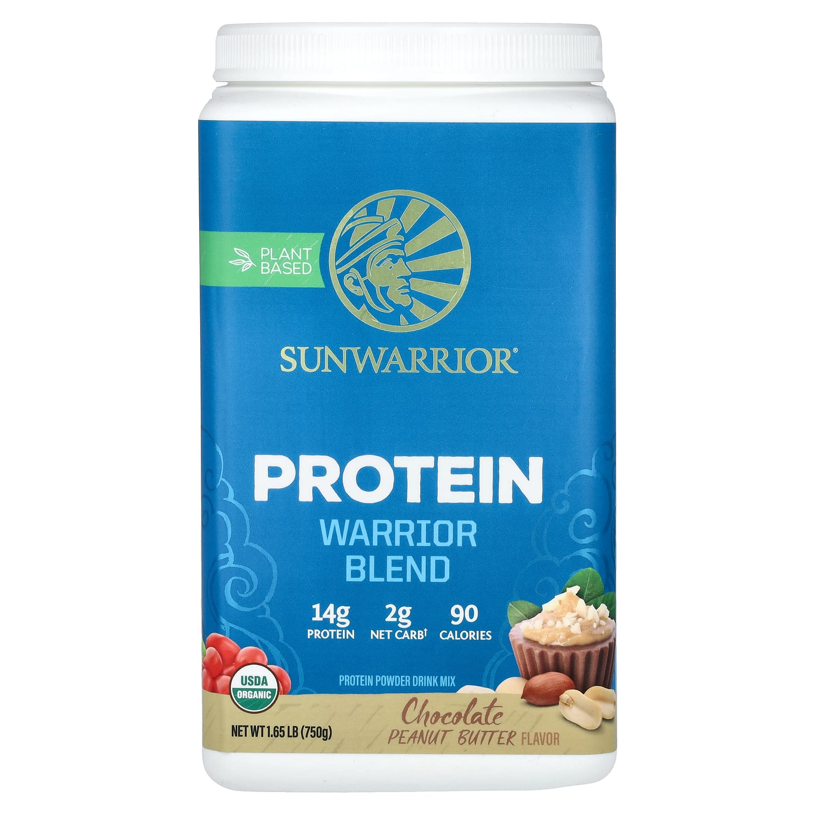 Sunwarrior Warrior Blend протеин со вкусом шоколада и арахисовой пасты 750 г 165 фунта 7690₽