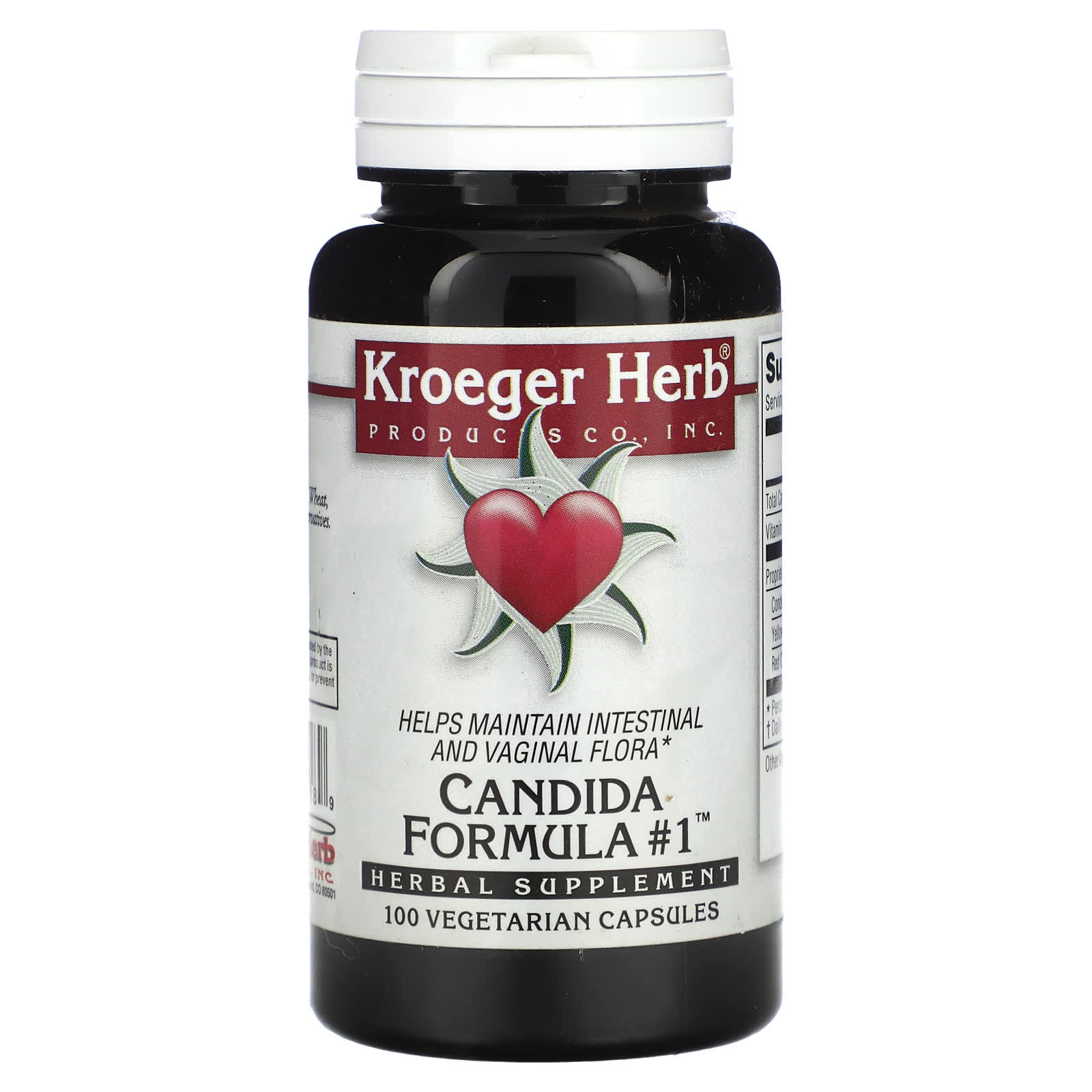 Kroeger Herb Co Candida Formula 1 100 вегетарианских капсул 2390₽