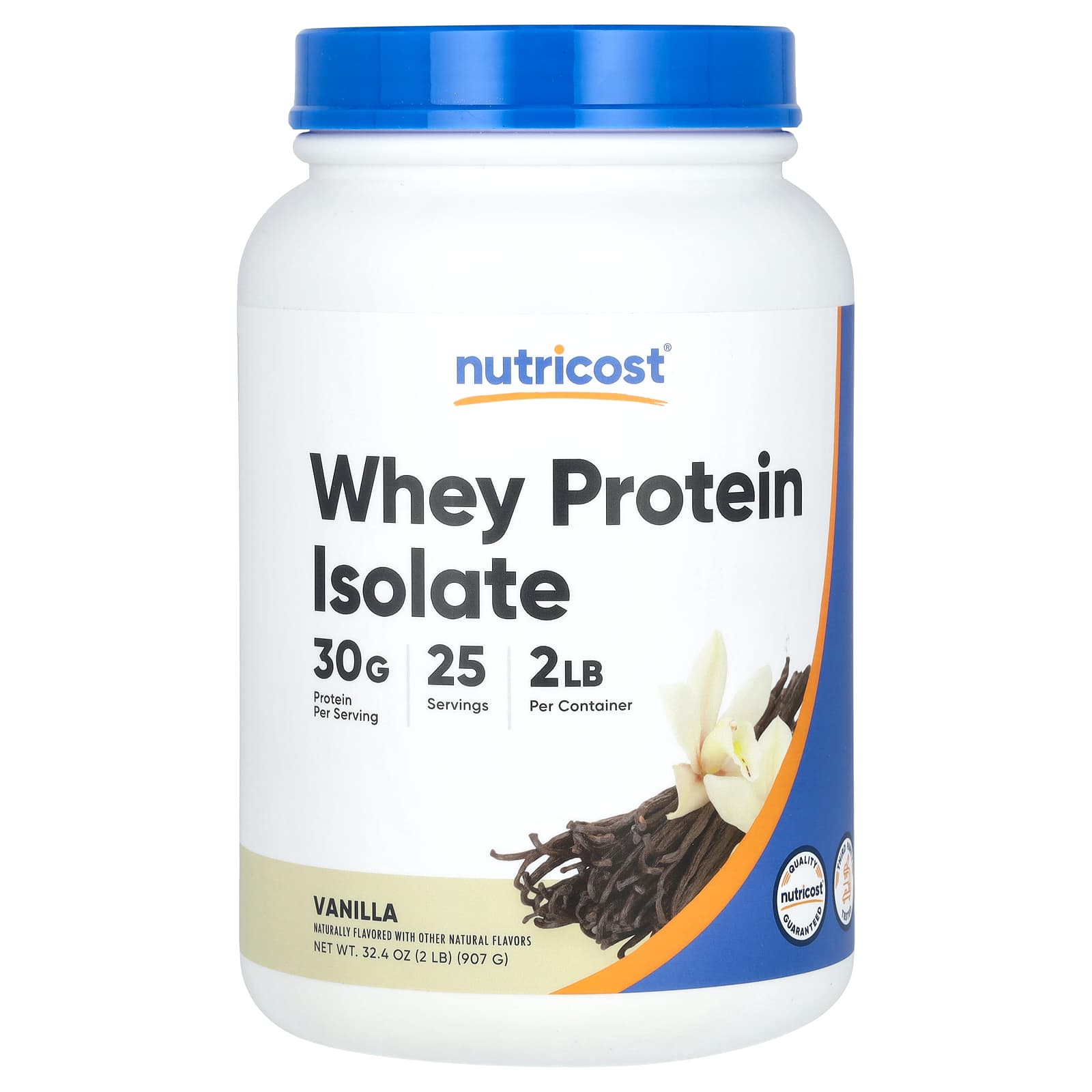 Nutricost изолят сывороточного протеина с ванильным вкусом 907 г 2 фунта 7990₽