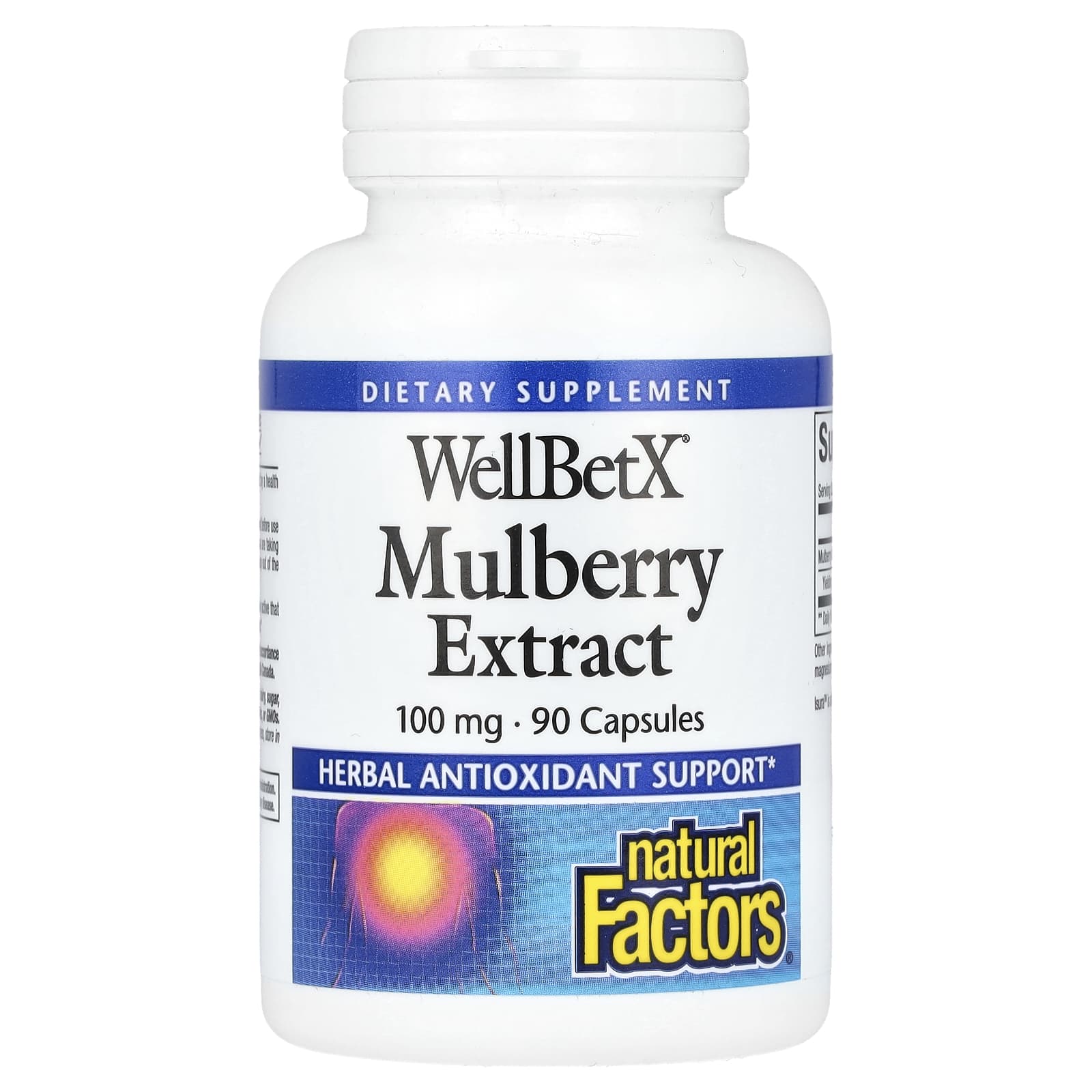 Natural Factors WellBetX экстракт шелковицы 100 мг 90 капсул 2090₽