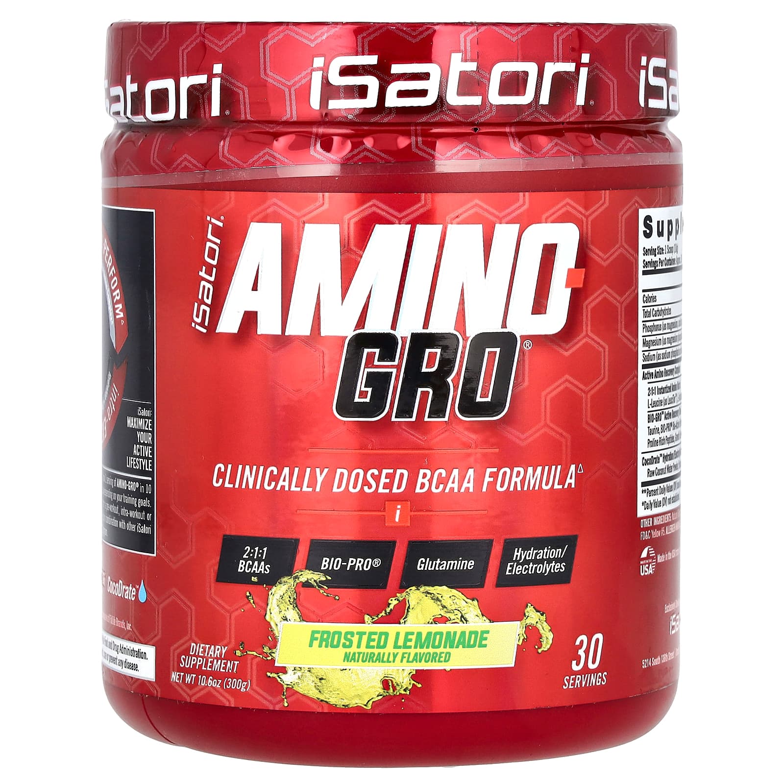 Isatori Amino-Gro глазированный лимонад 300 г 106 унции 4790₽