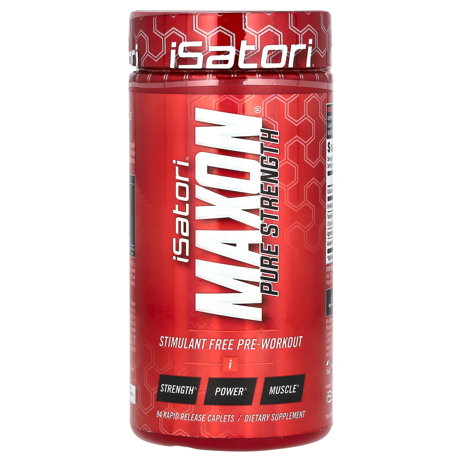 Isatori Maxon Pure Strength предтренировочный комплекс без стимуляторов 84 капсулы с быстрым высвобождением 5690₽