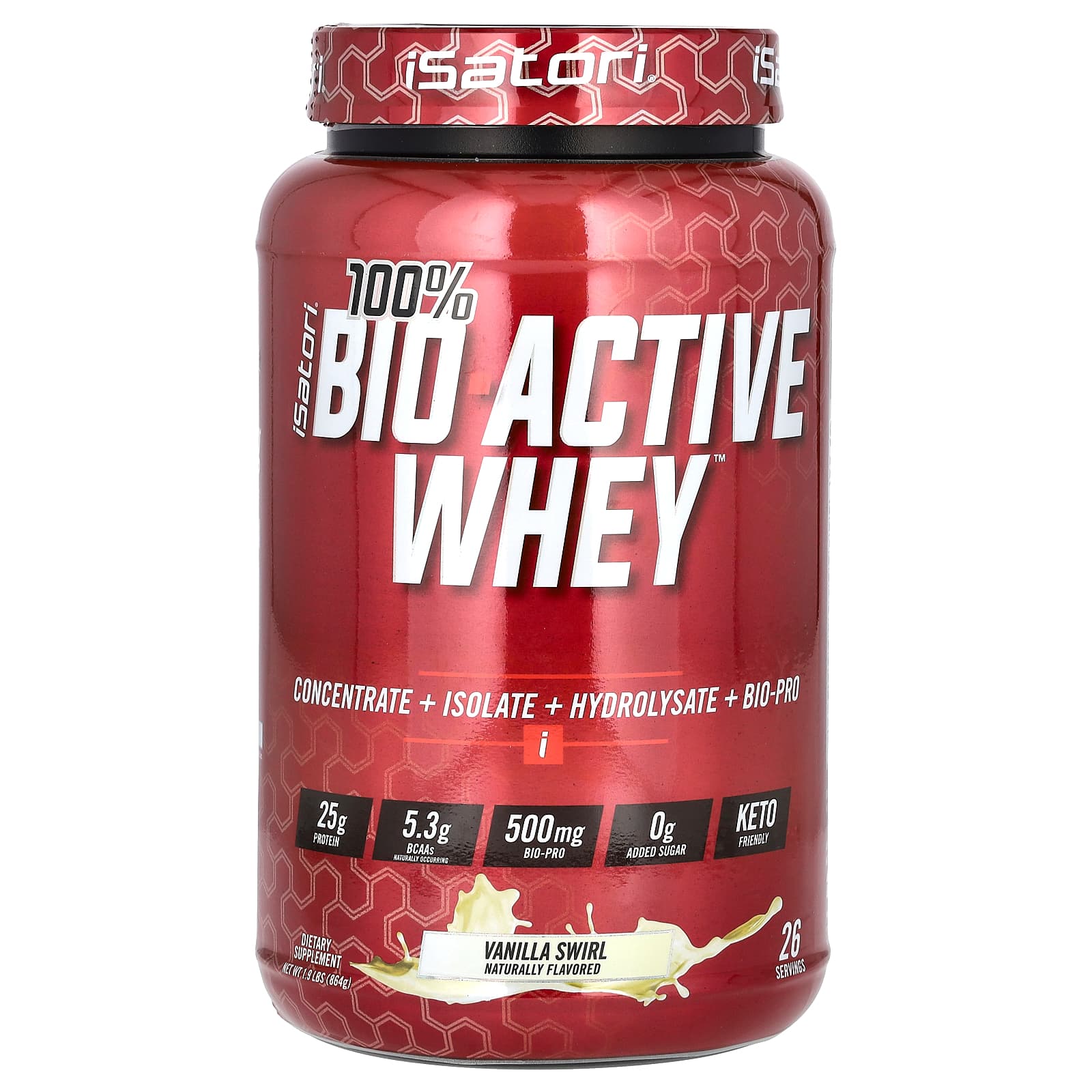 Isatori 100 Bio Active Whey сывороточный протеин со вкусом ванили 864 г 19 фунта 6690₽