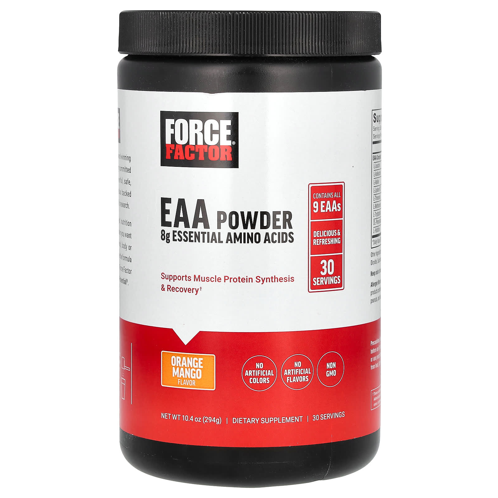 Force Factor EAA в порошке со вкусом апельсина и манго 294 г 104 унции 3790₽