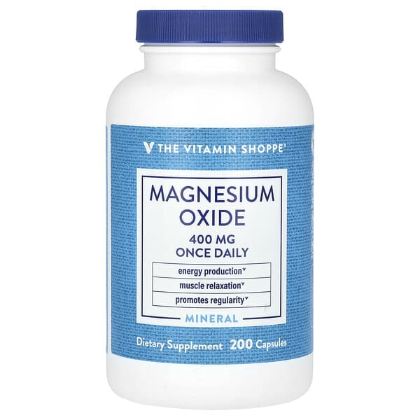 The Vitamin Shoppe, оксид магния, 400 мг, 200 капсул