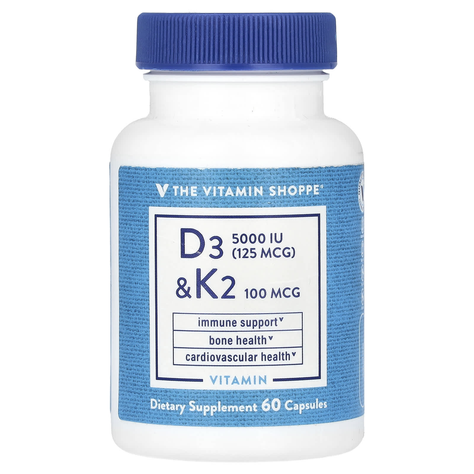 The Vitamin Shoppe витамины D3 и К2 60 капсул 3190₽