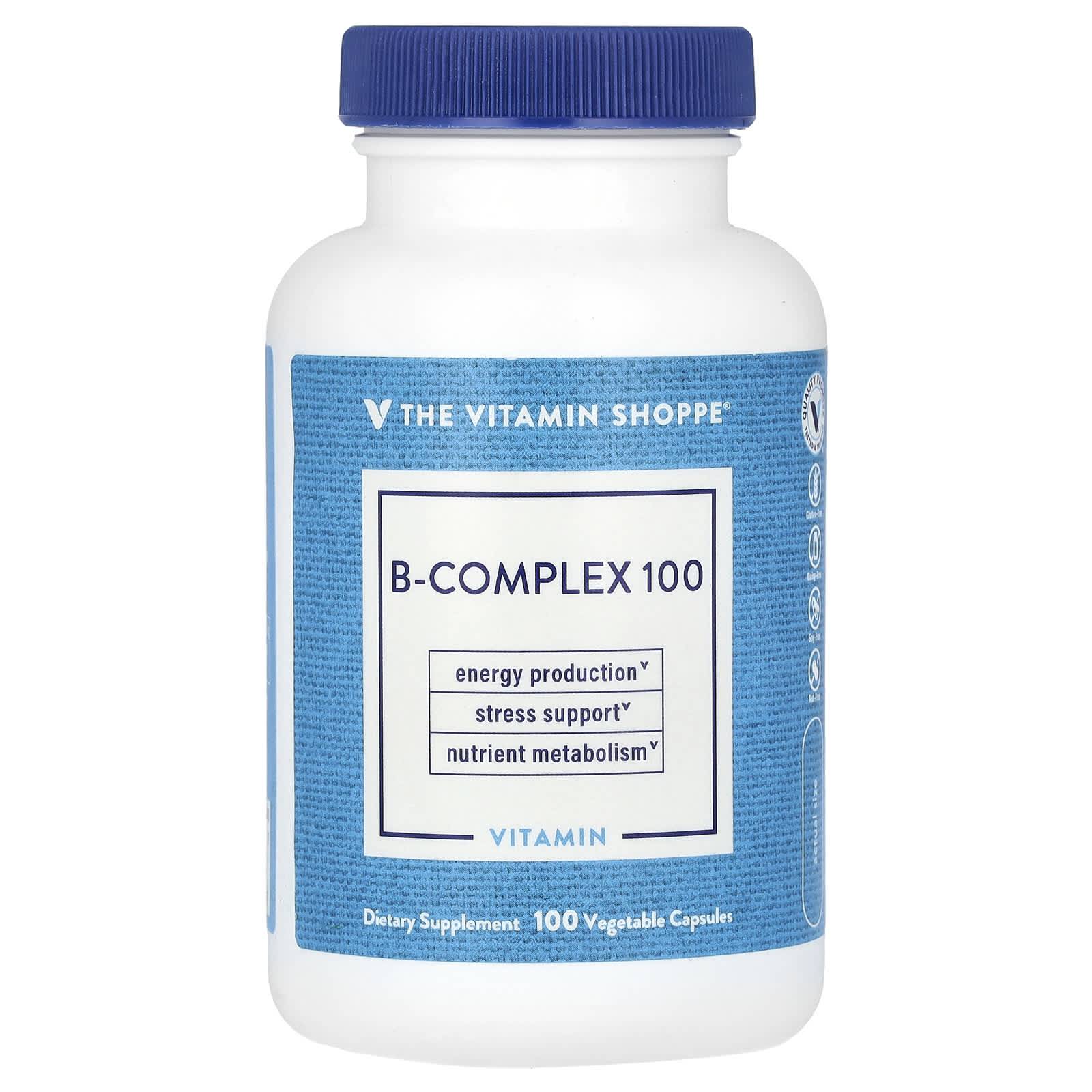 The Vitamin Shoppe B-Complex 100 витамины группы B 100 растительных капсул 4790₽