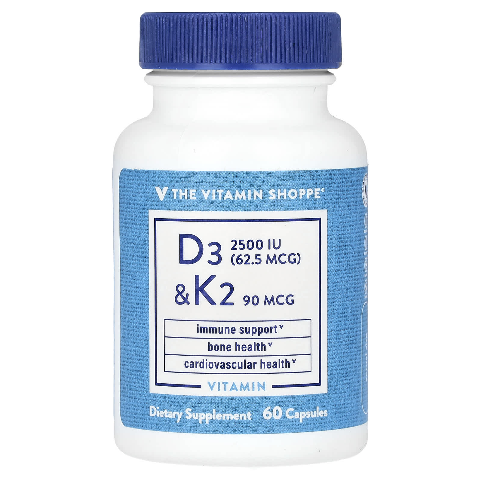 The Vitamin Shoppe витамины D3 и К2 60 капсул 2890₽