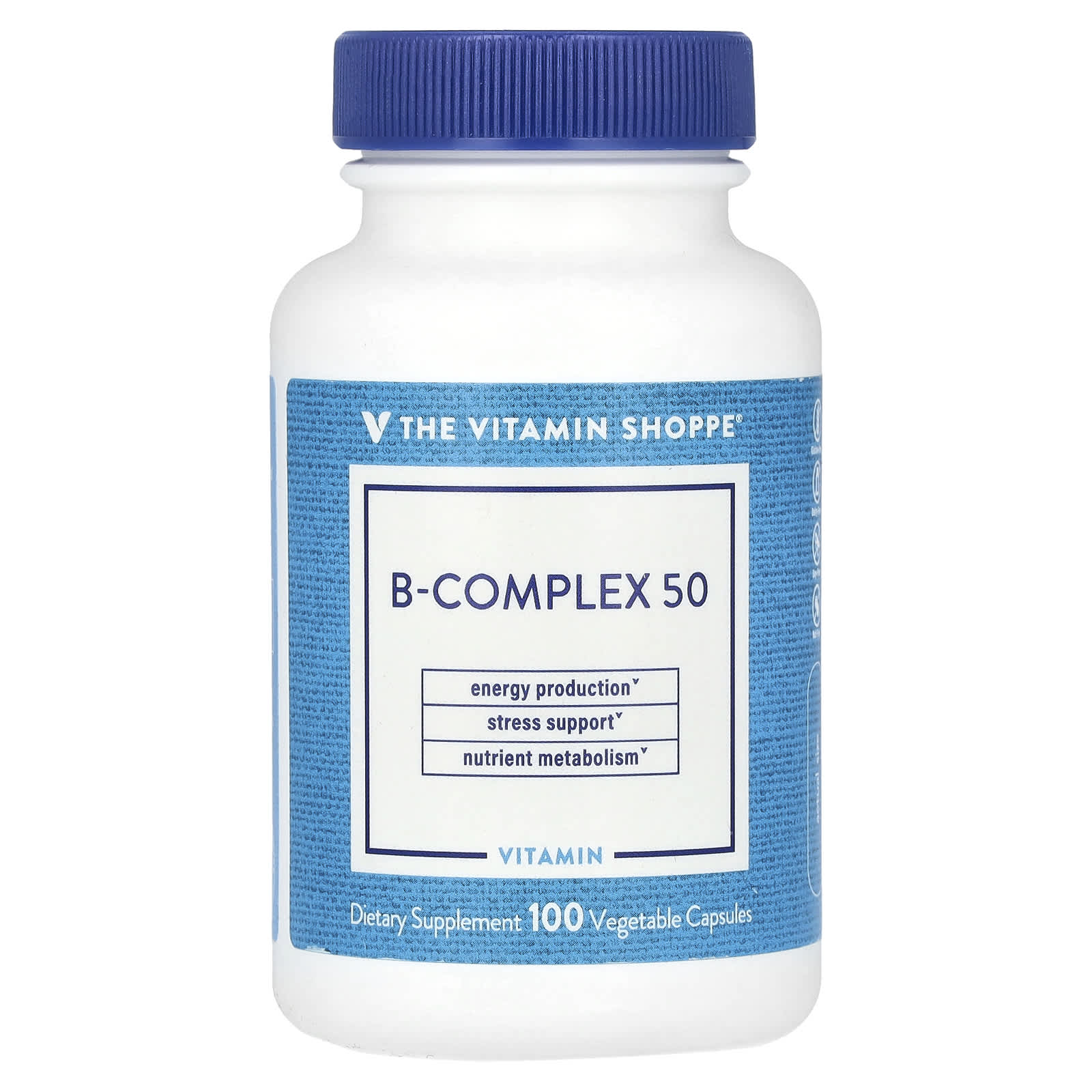 The Vitamin Shoppe B-Complex 50 витамины группы B 100 растительных капсул 3790₽