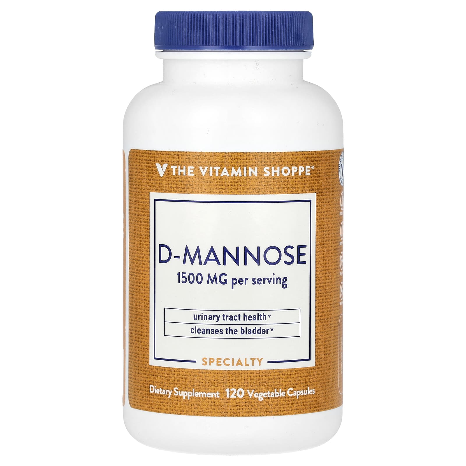 The Vitamin Shoppe D-манноза 1500 мг 120 растительных капсул 500 мг в 1 капсуле 3790₽