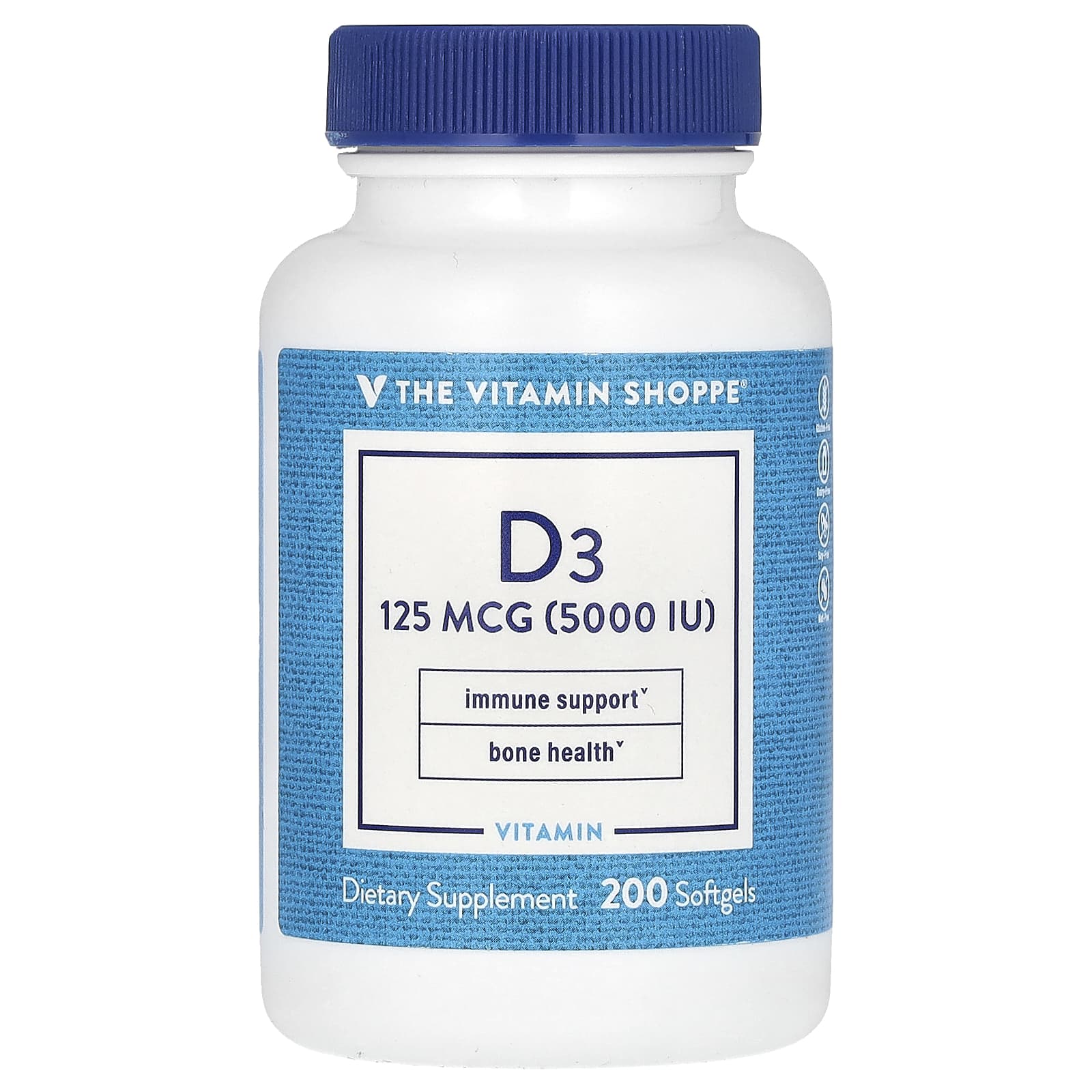 The Vitamin Shoppe витамин D3 125 мкг 5000 МЕ 200 капсул 3390₽
